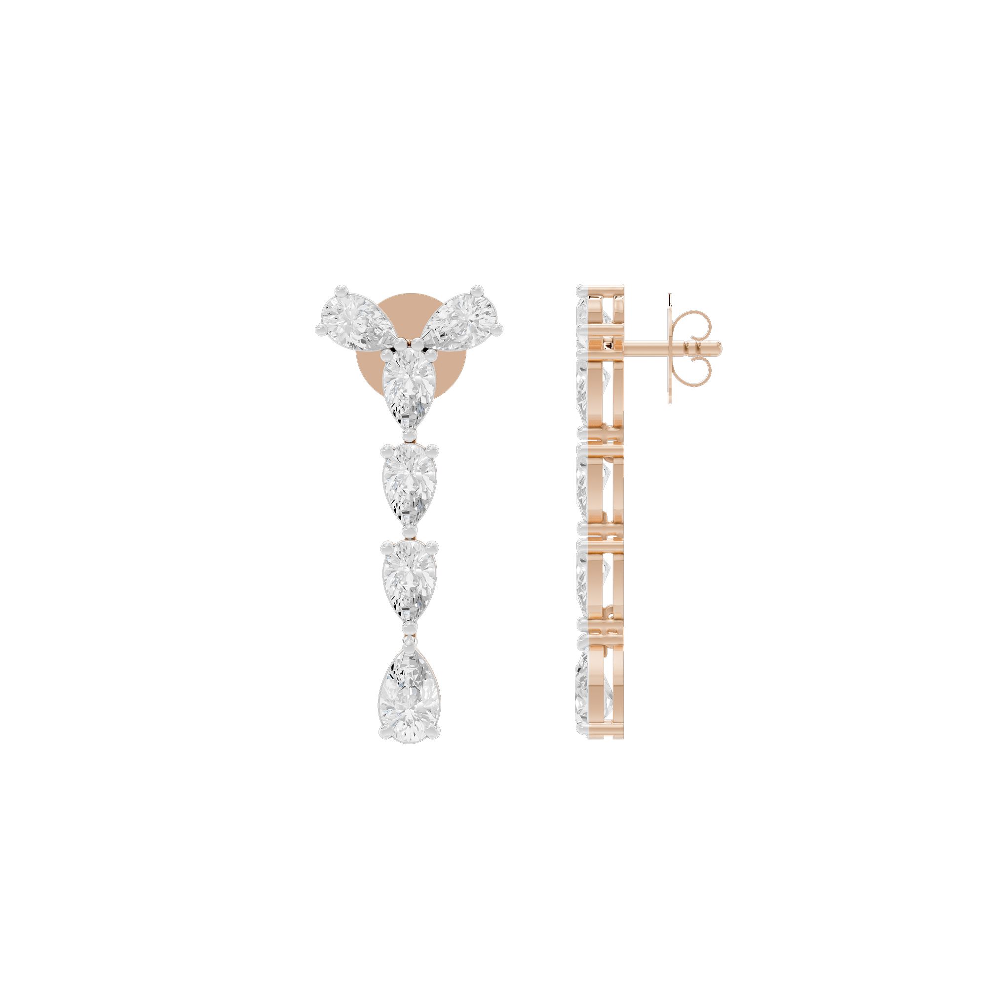 Solene Drops 4.159 Lab Grown Diamond Earring