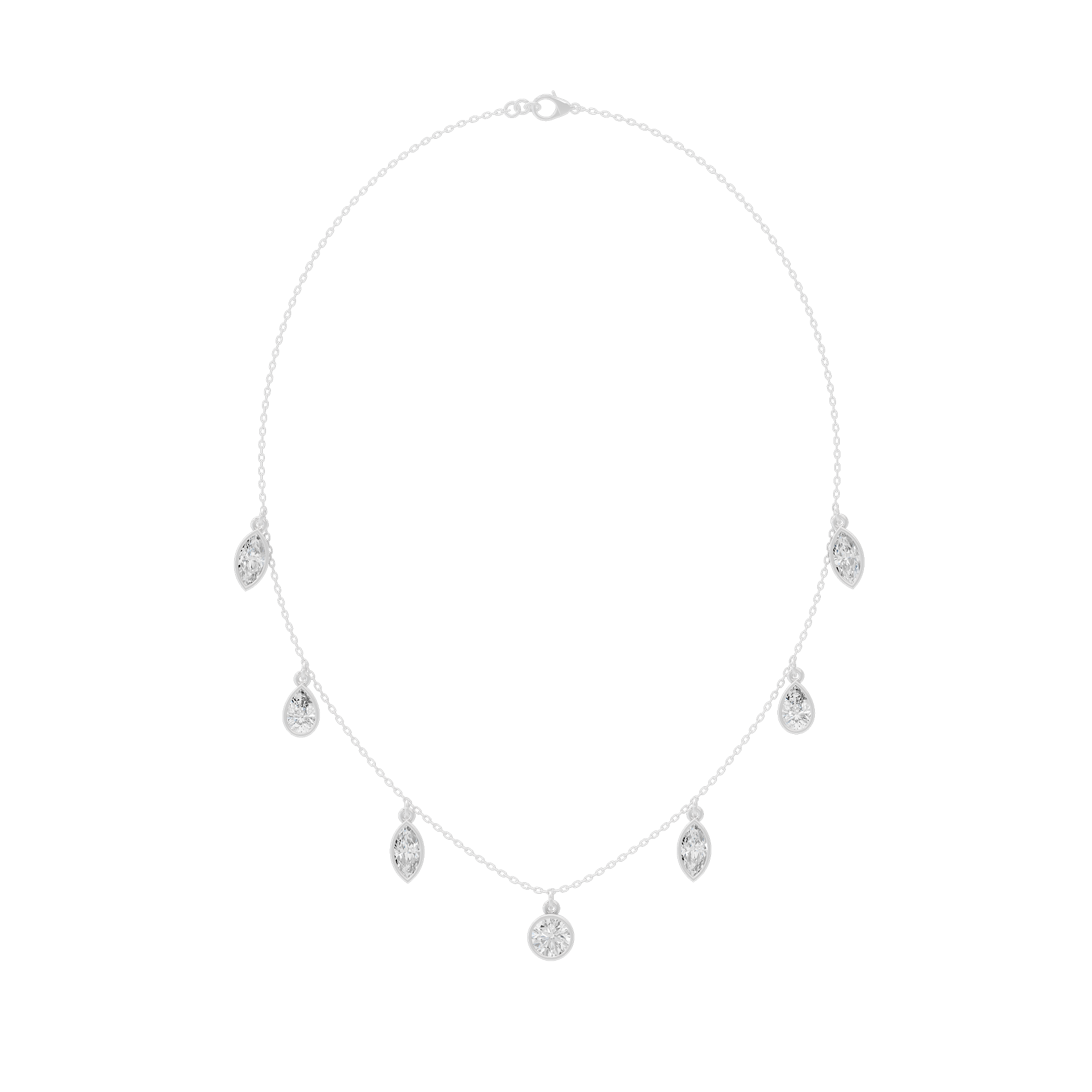 Cascade Dance 3.935 Lab Grown Diamond Necklace