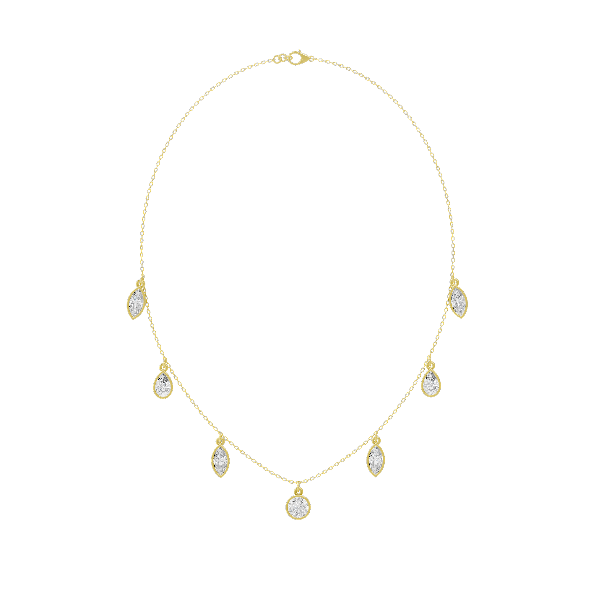 Cascade Dance 3.935 Lab Grown Diamond Necklace