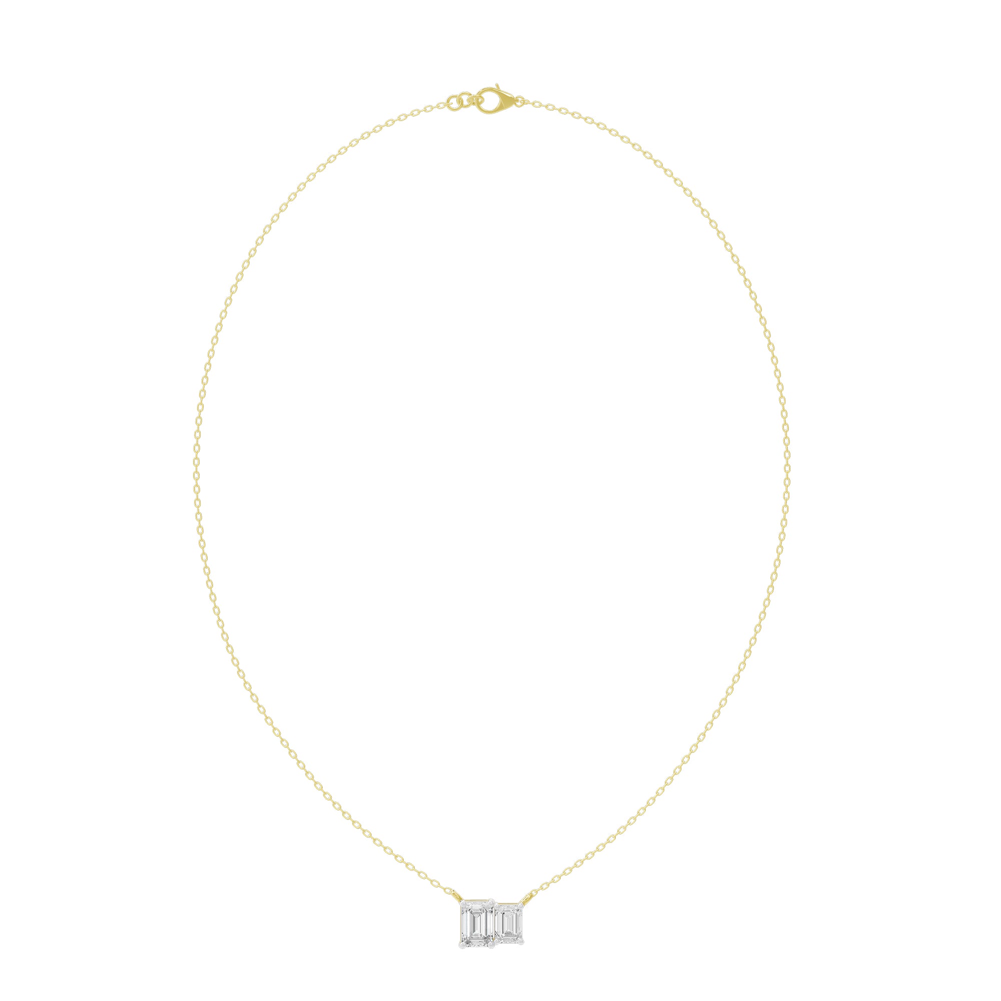 Tide Twins 1.667 Carat Lab Grown Diamond Pendant