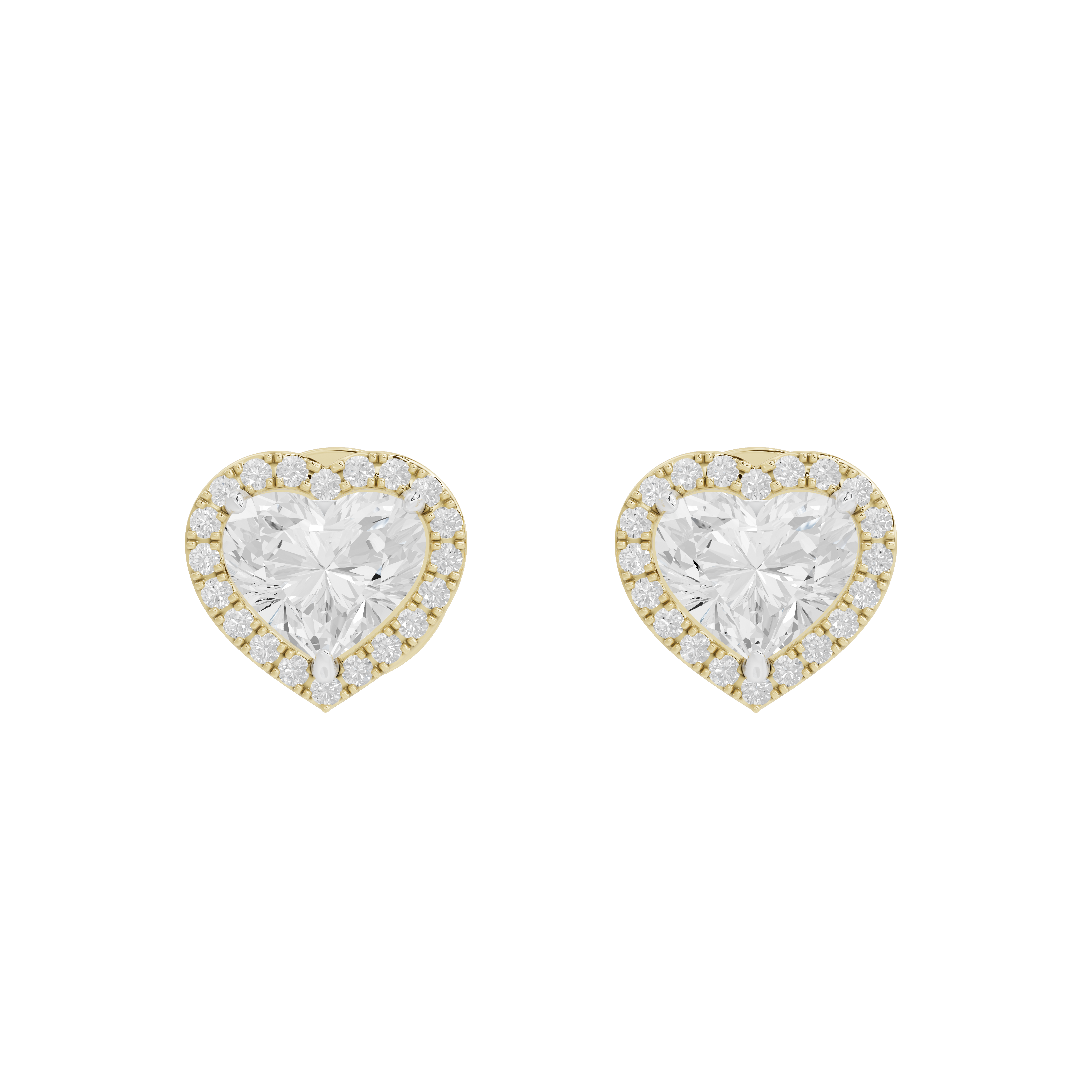 Sparkly Heart 1.815 Carat Lab Grown Diamond Earrings