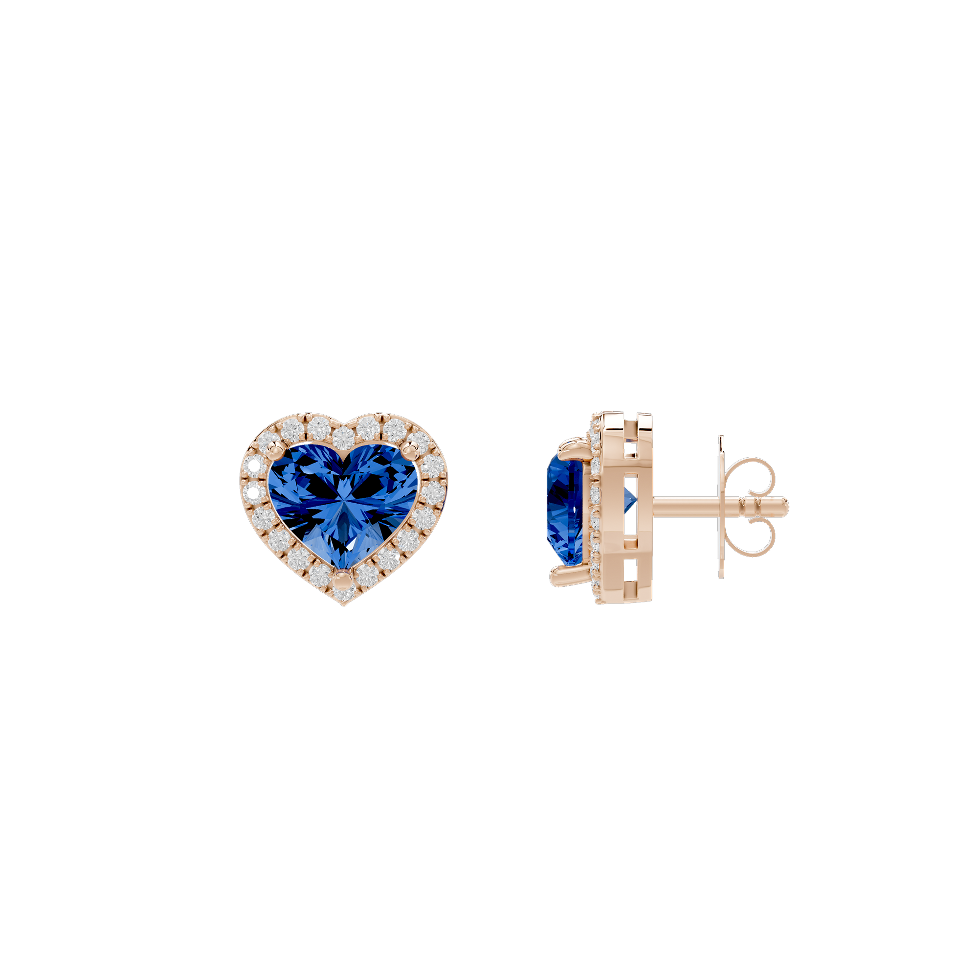 Sparkly Heart 1.815 Carat Lab Grown Diamond Earrings