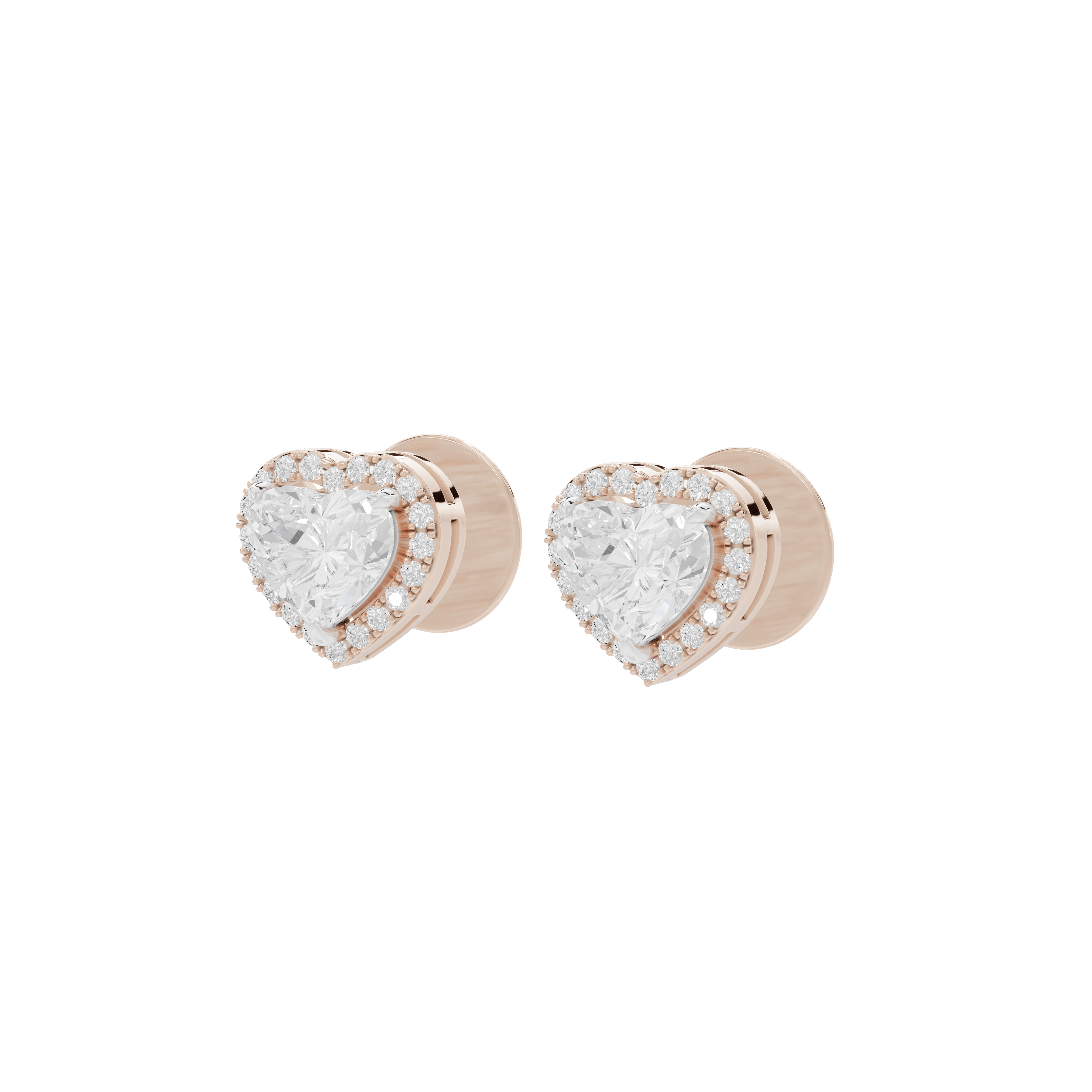 Sparkly Heart 1.815 Carat Lab Grown Diamond Earrings