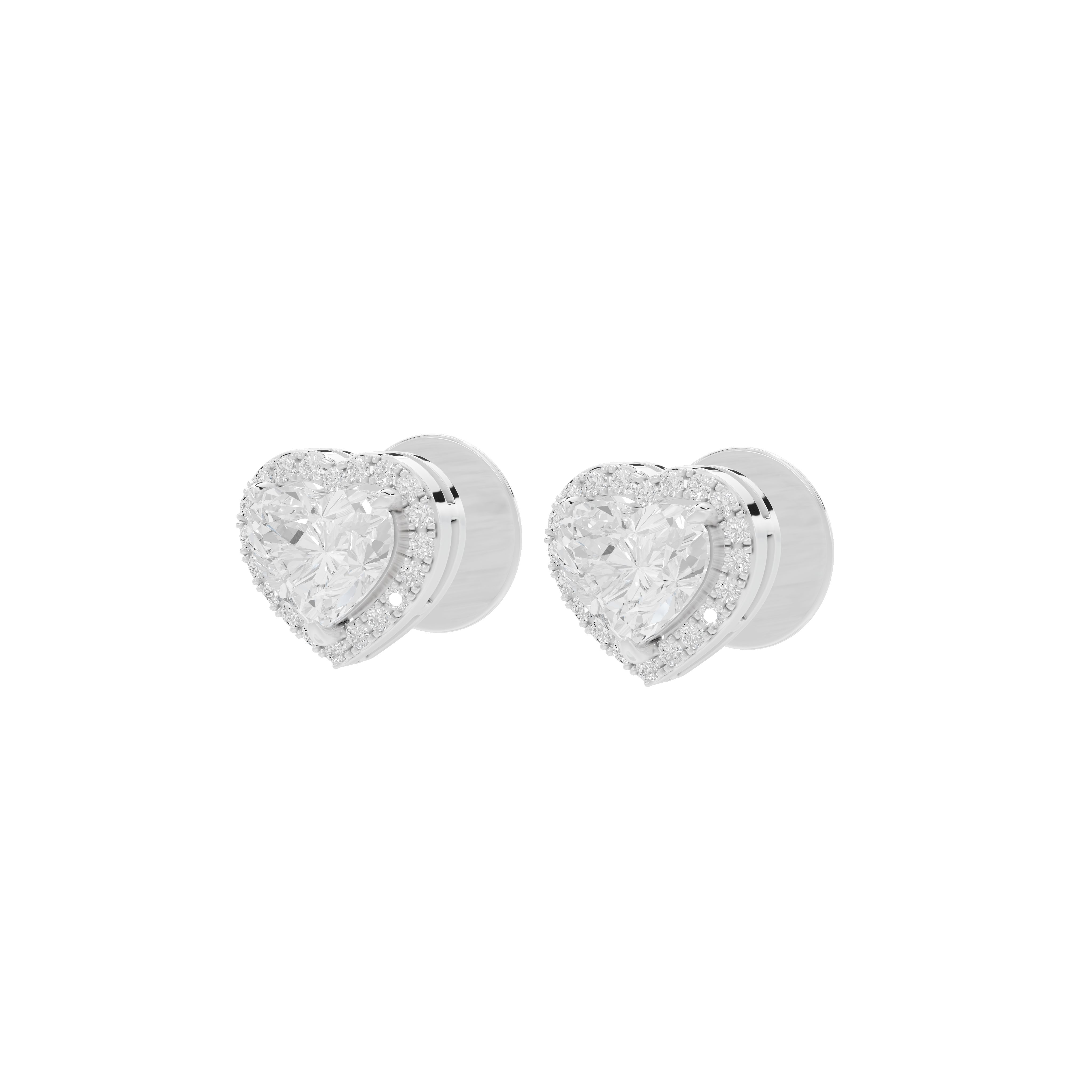 Sparkly Heart 1.815 Carat Lab Grown Diamond Earrings