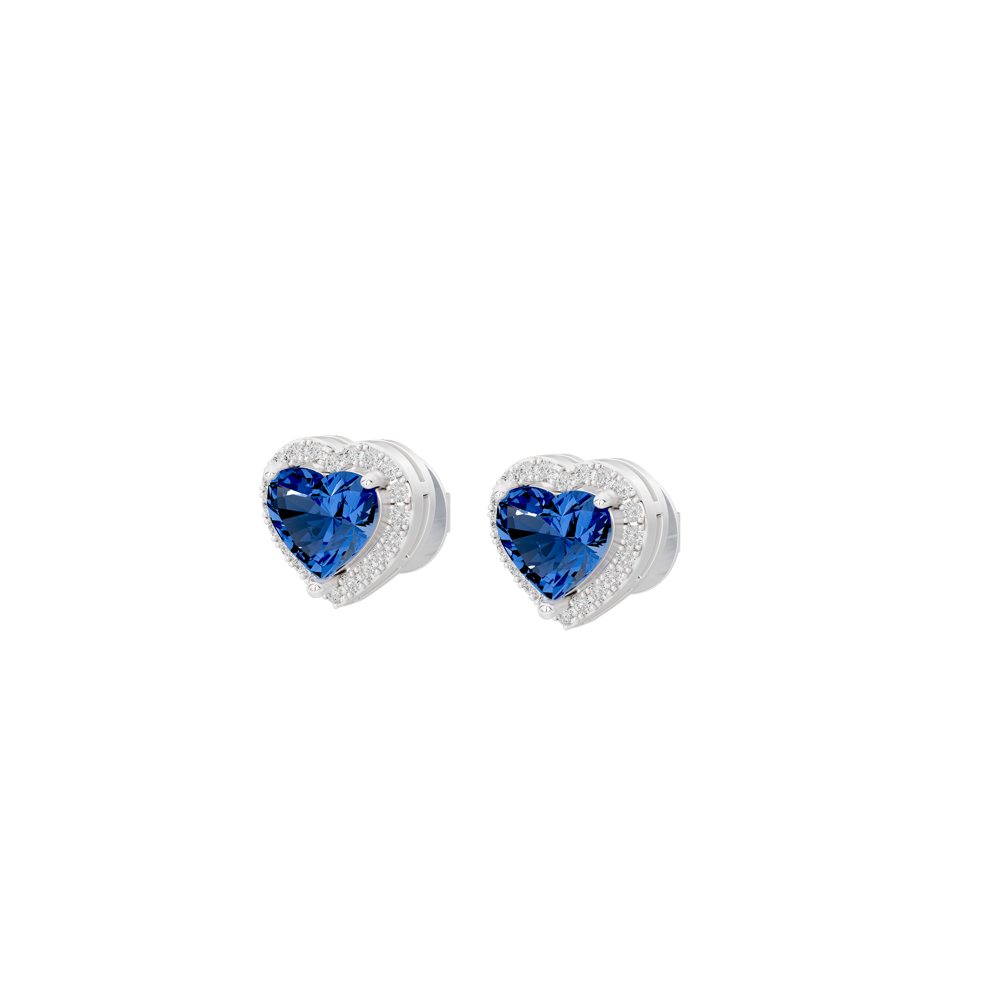 Sparkly Heart 1.815 Carat Lab Grown Diamond Earrings