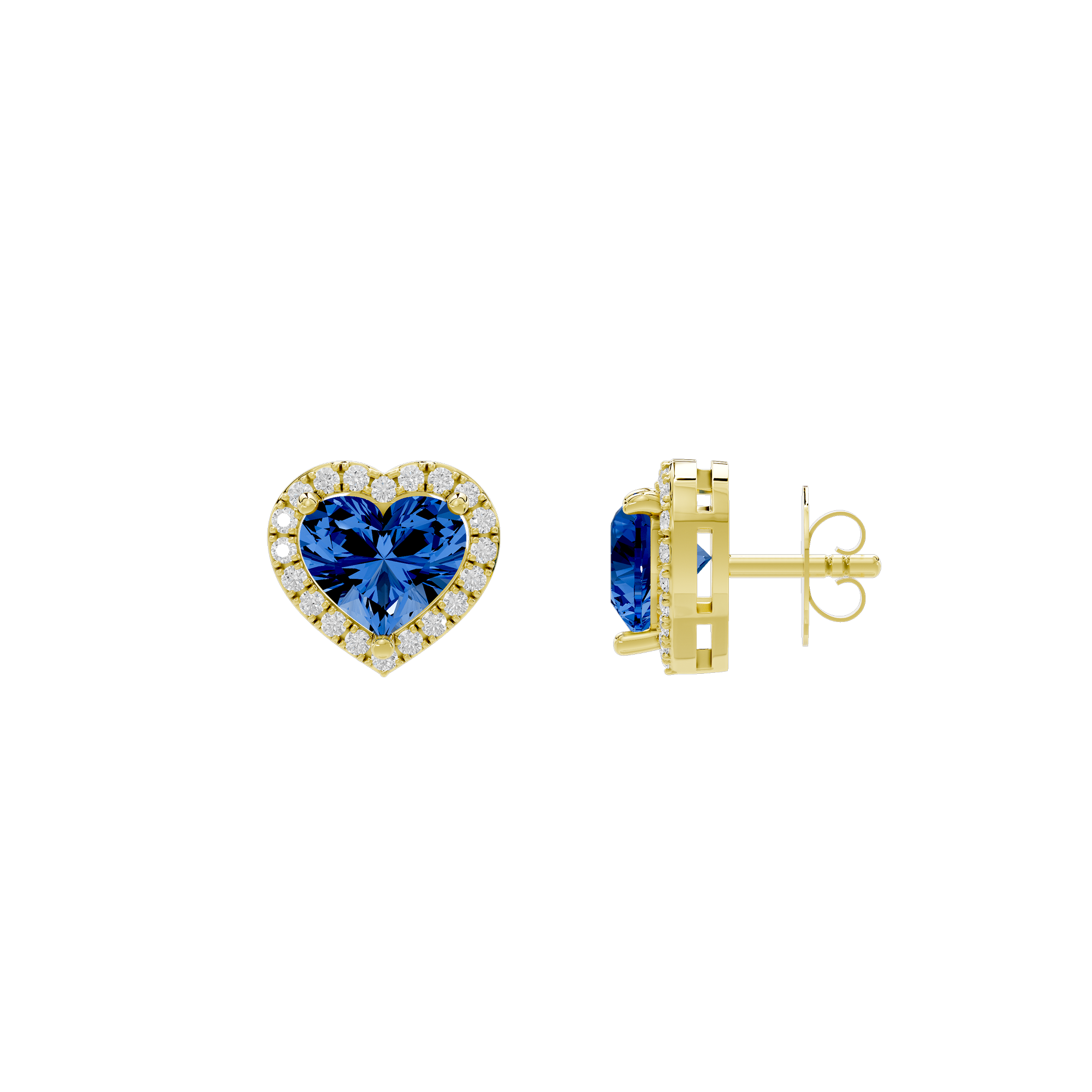 Sparkly Heart 1.815 Carat Lab Grown Diamond Earrings