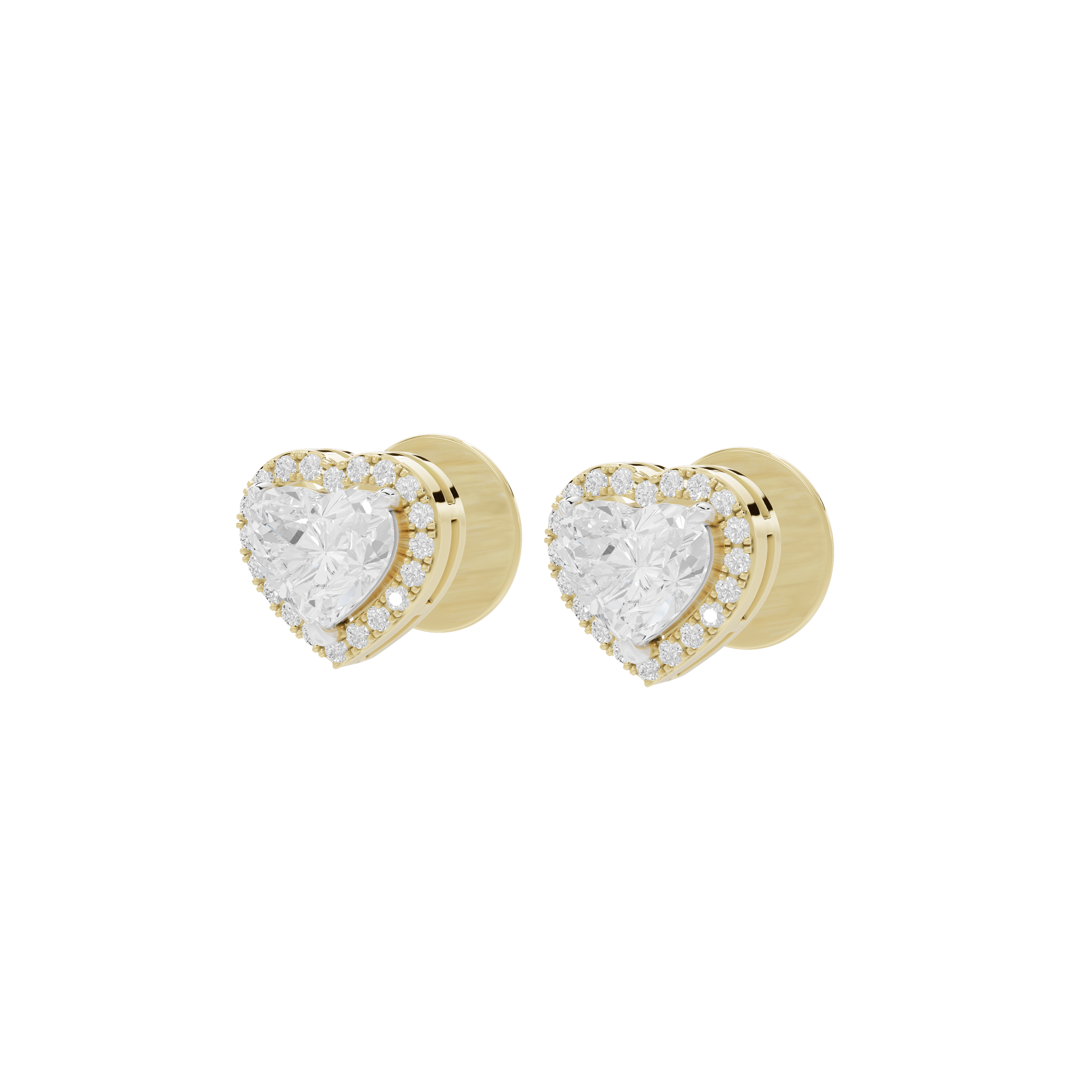 Sparkly Heart 1.815 Carat Lab Grown Diamond Earrings
