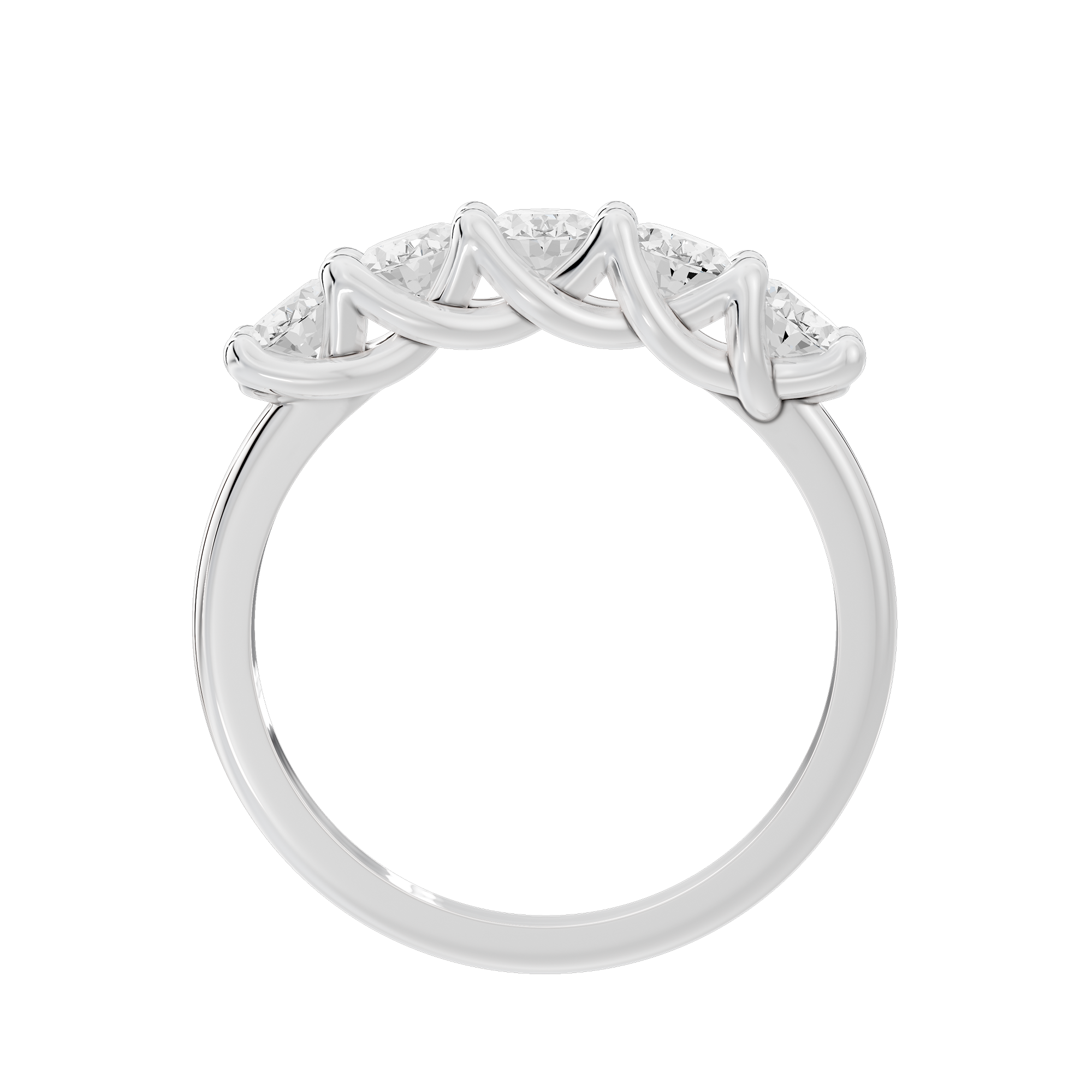 Trio Shine 1.492 Lab Grown Diamond Ring