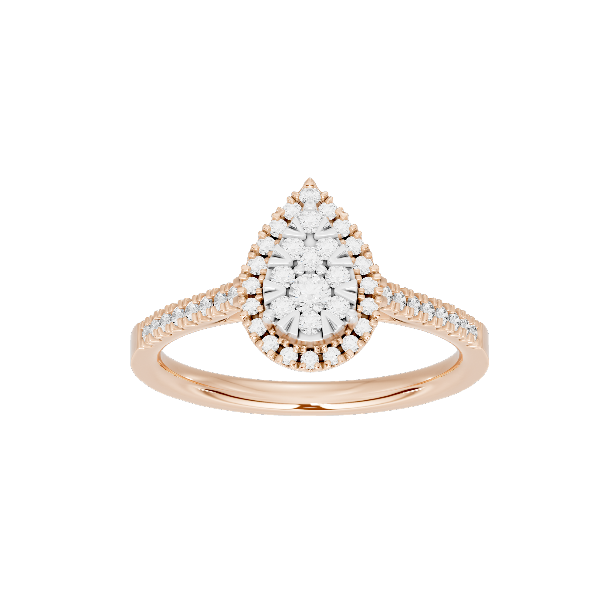 Pear Crownlight 0.419 Carat Lab Grown Diamond Ring