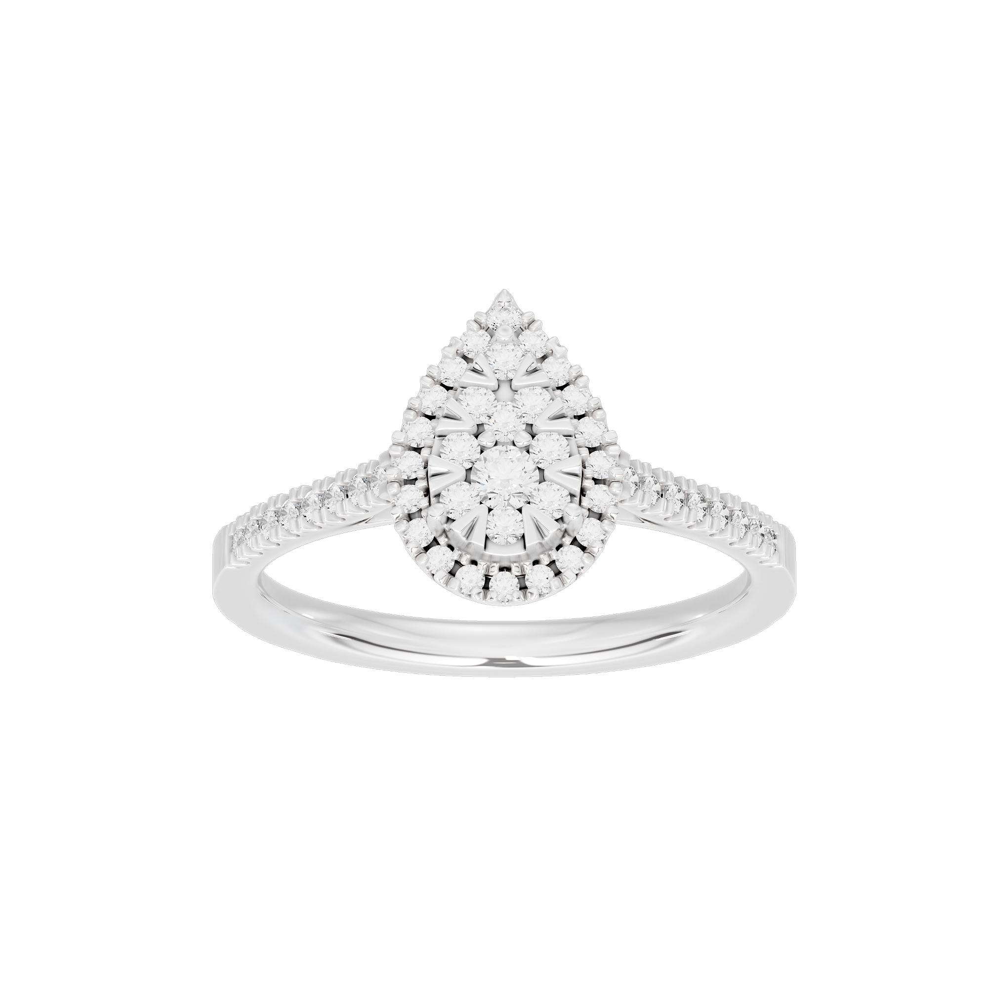 Pear Crownlight 0.419 Carat Lab Grown Diamond Ring