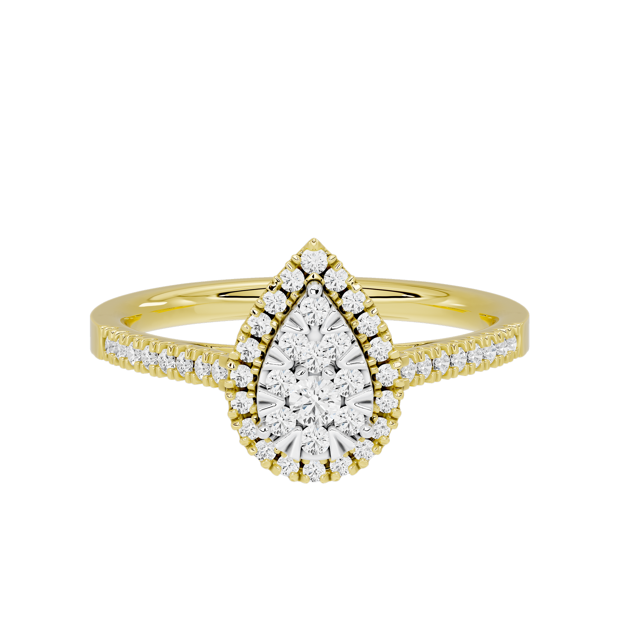 Pear Crownlight 0.419 Carat Lab Grown Diamond Ring