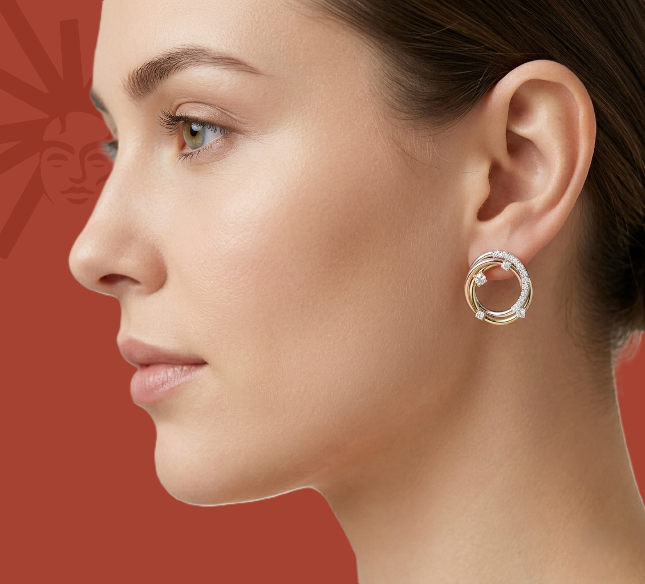 Trio Orbite - Lab Diamond Earrings