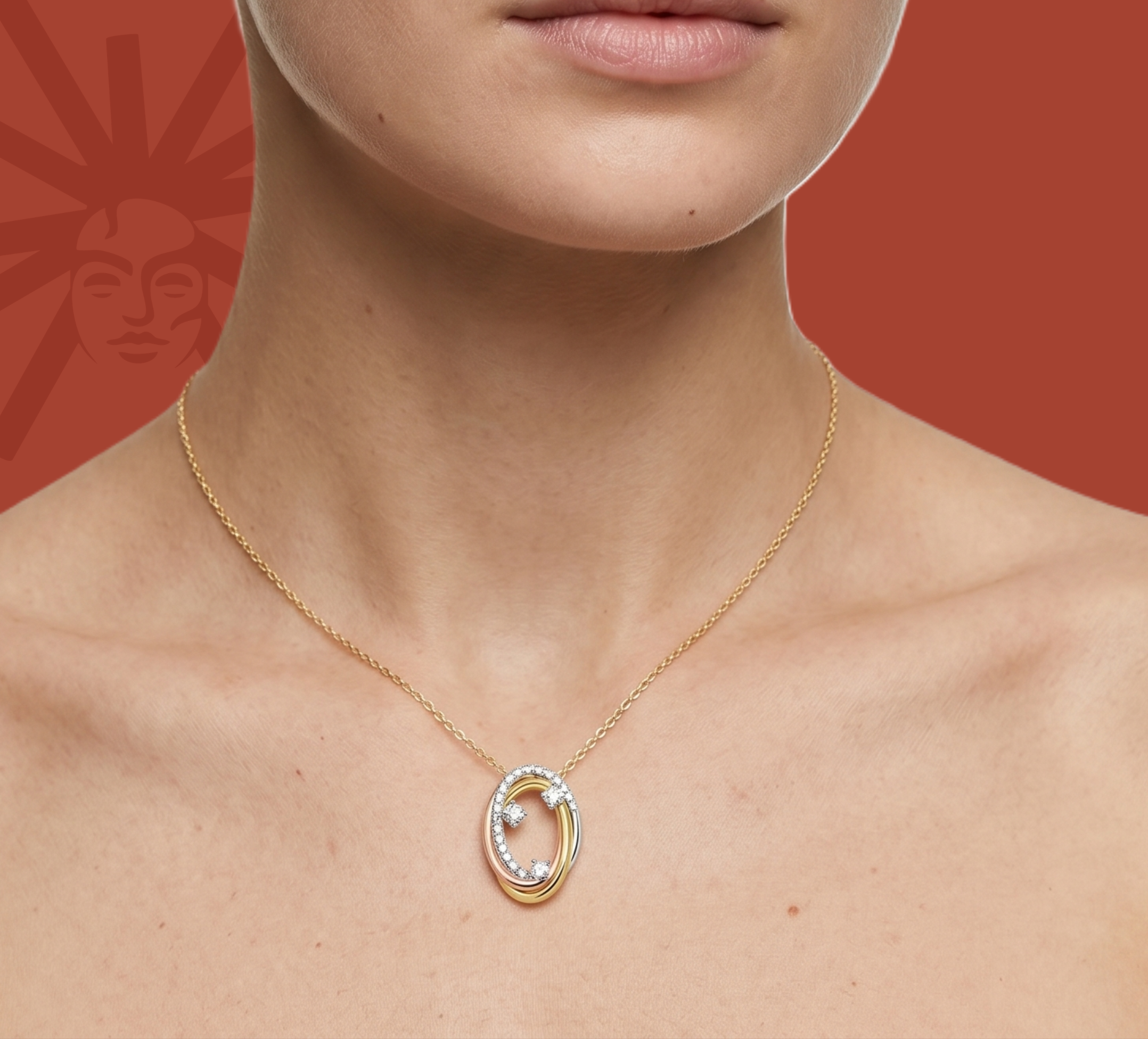 Trio Ovalé- Lab Diamond Pendant