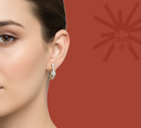 Axis Crown Hoops  - Lab Diamond Earrings