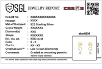 The Calligraphy Vine - Lab Diamond Earrings