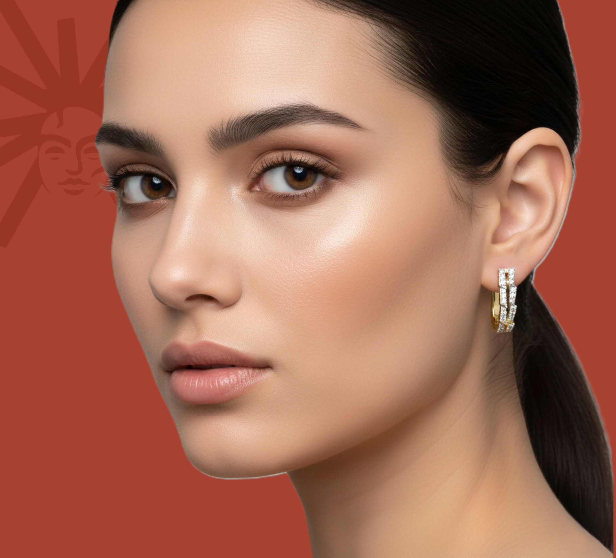 Bolt - Lab Diamond Hoop Earrings
