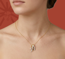 Slender Fall- Lab Diamond Pendant