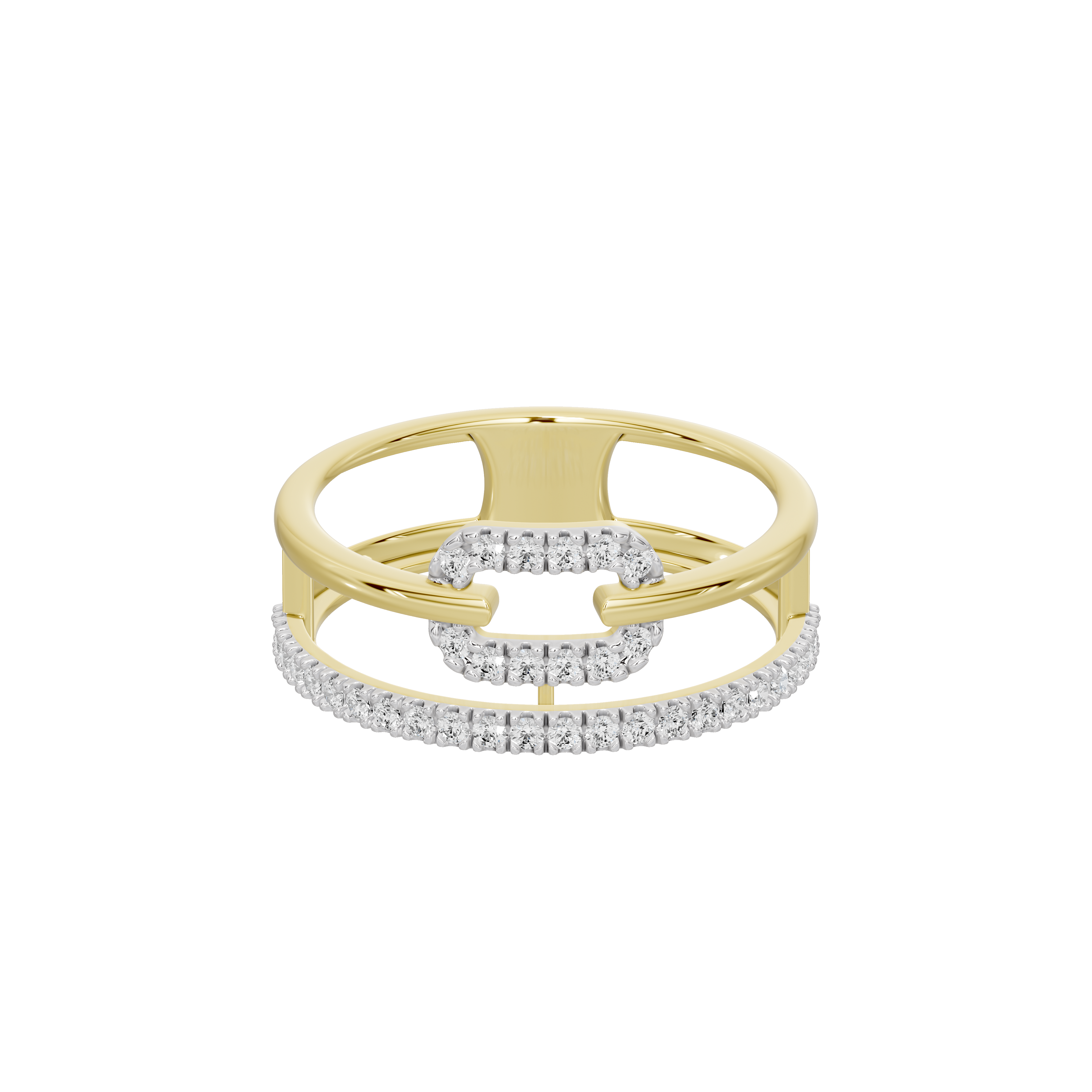 Halo Channel - Lab Diamond Ring