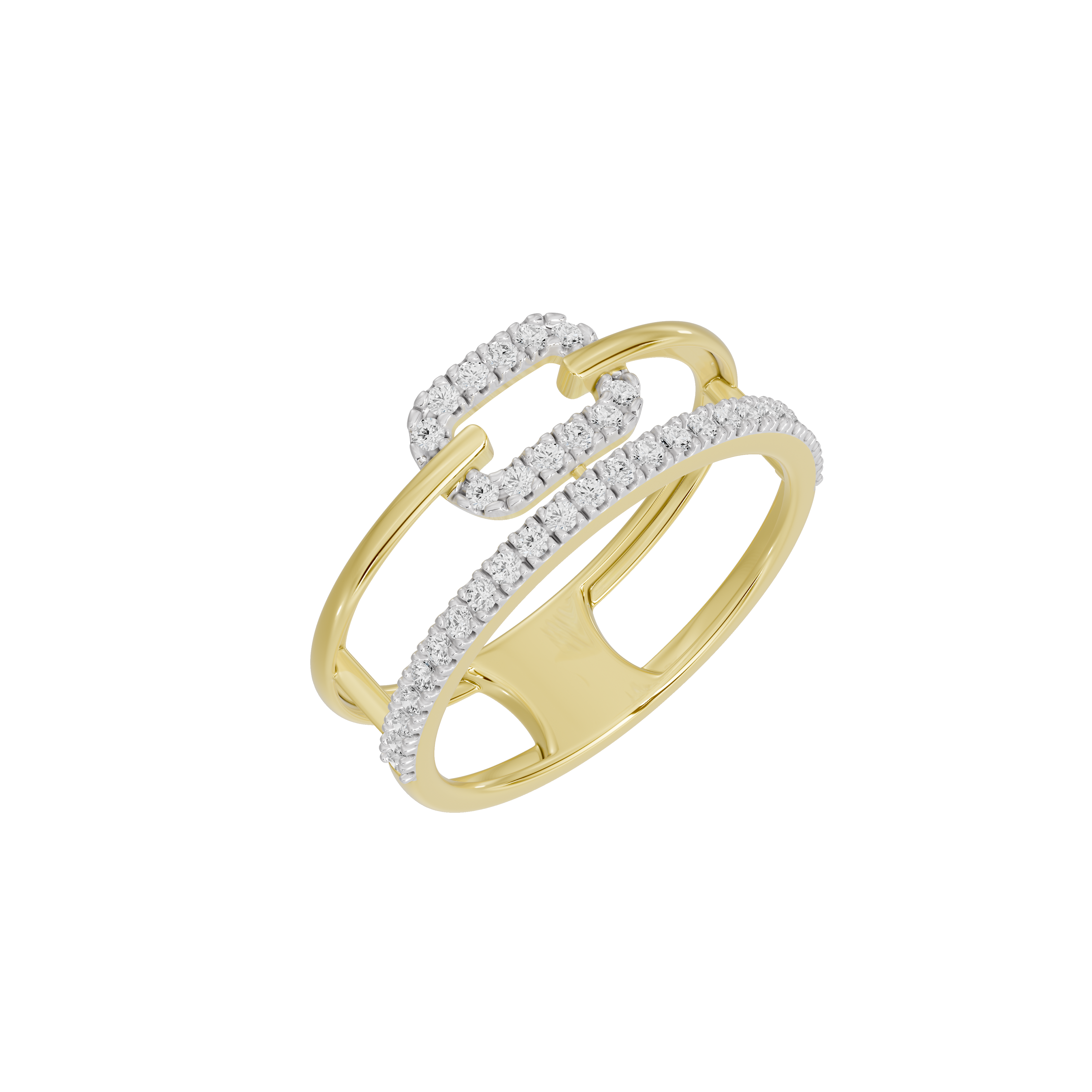 Halo Channel - Lab Diamond Ring
