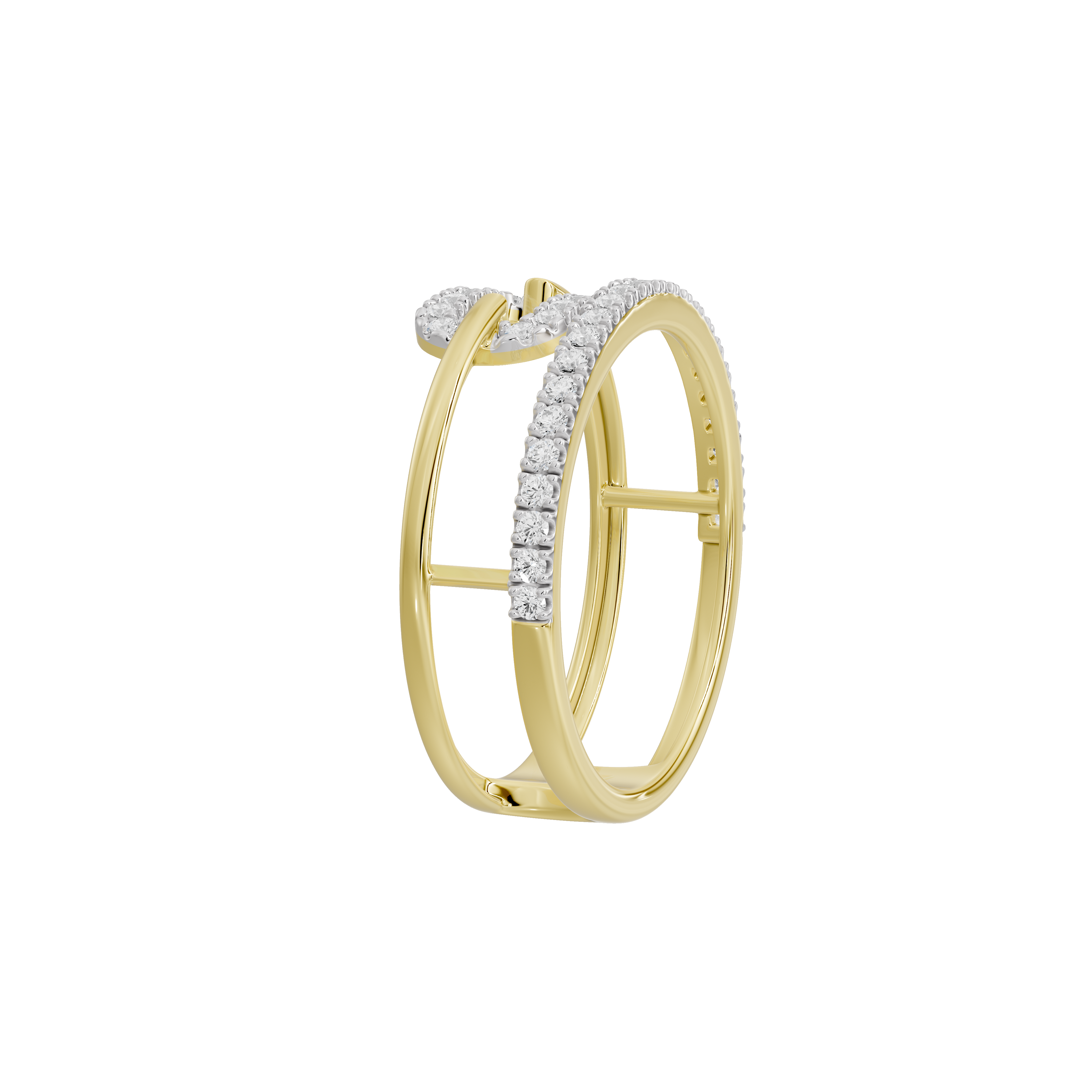 Halo Channel - Lab Diamond Ring