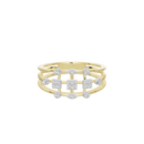 Pixel Crown Burst - Lab Diamond Ring
