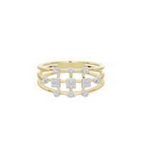 Pixel Crown Burst - Lab Diamond Ring