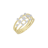 Pixel Crown Burst - Lab Diamond Ring