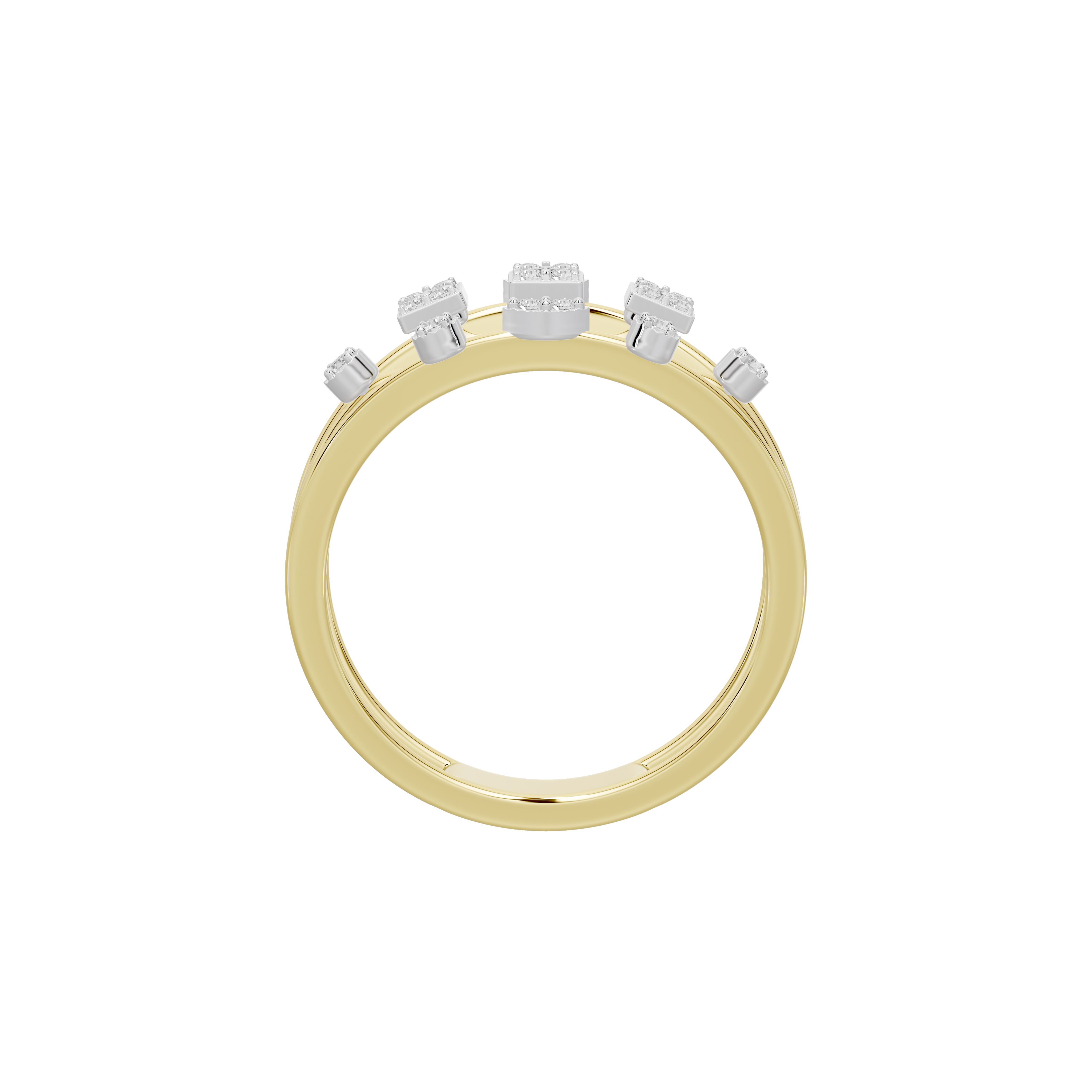 Pixel Crown Burst - Lab Diamond Ring