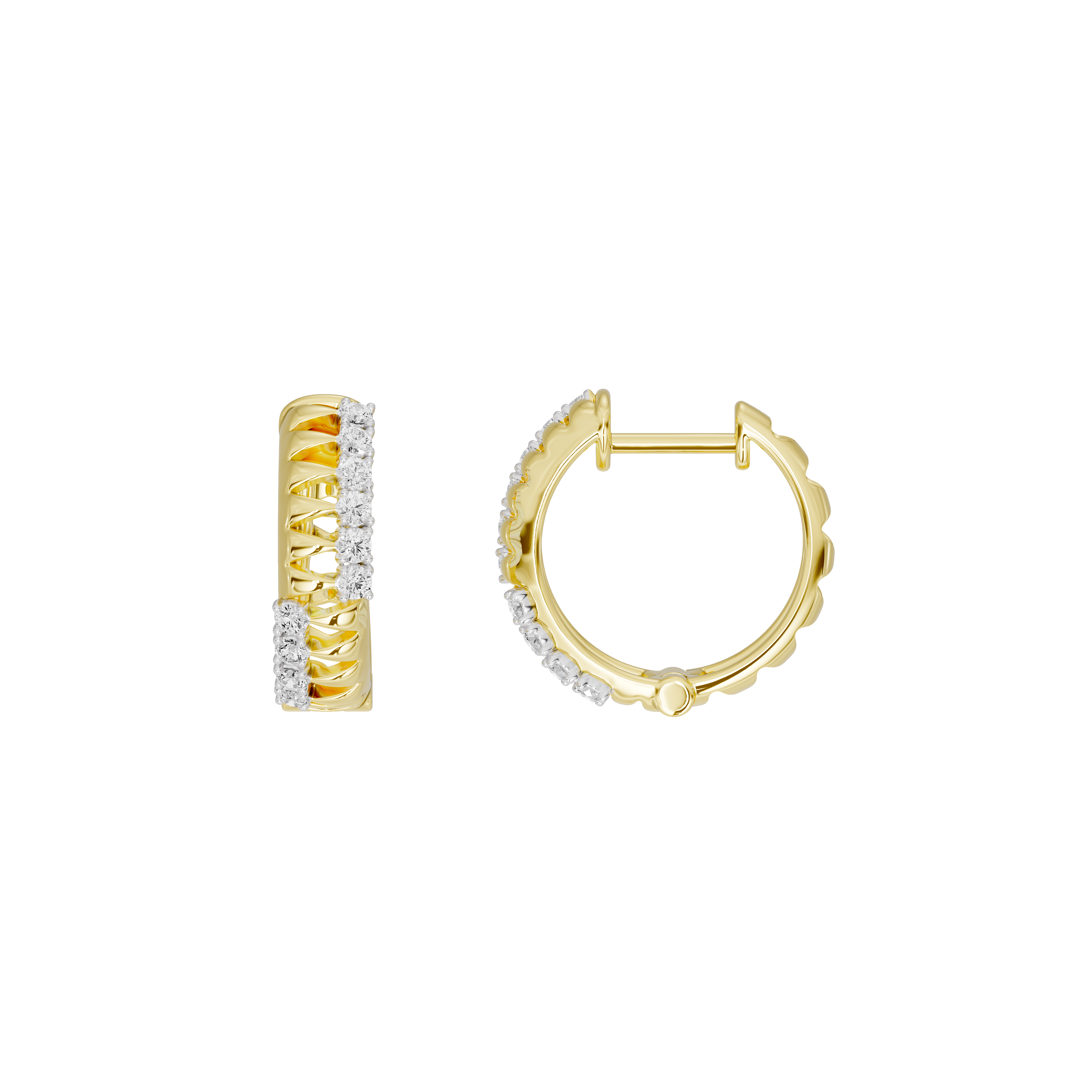 Rue - Lab Diamond Hoop Earrings