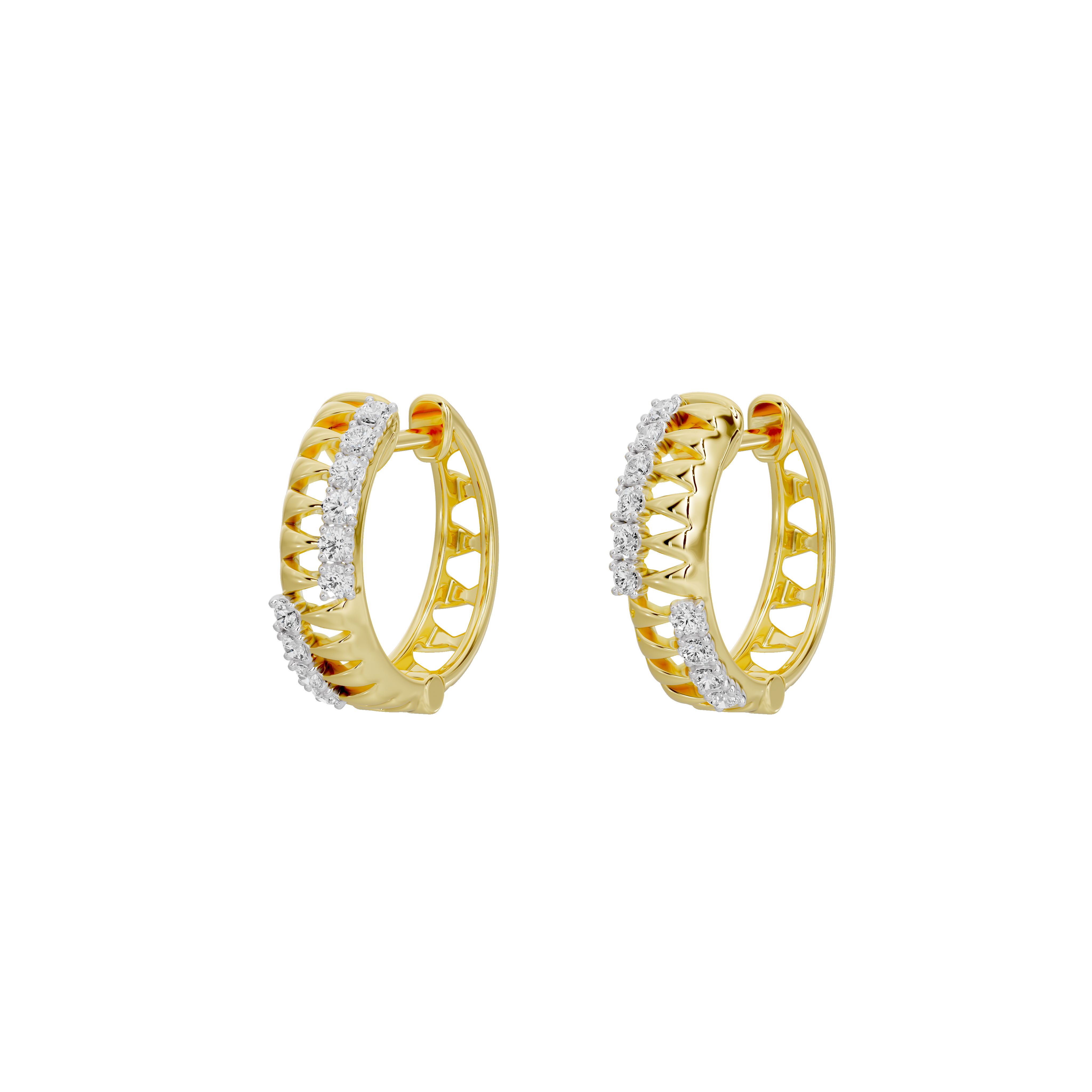 Rue - Lab Diamond Hoop Earrings