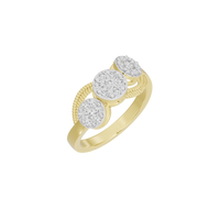 Orbit Cluster Trio - Lab Diamond Ring