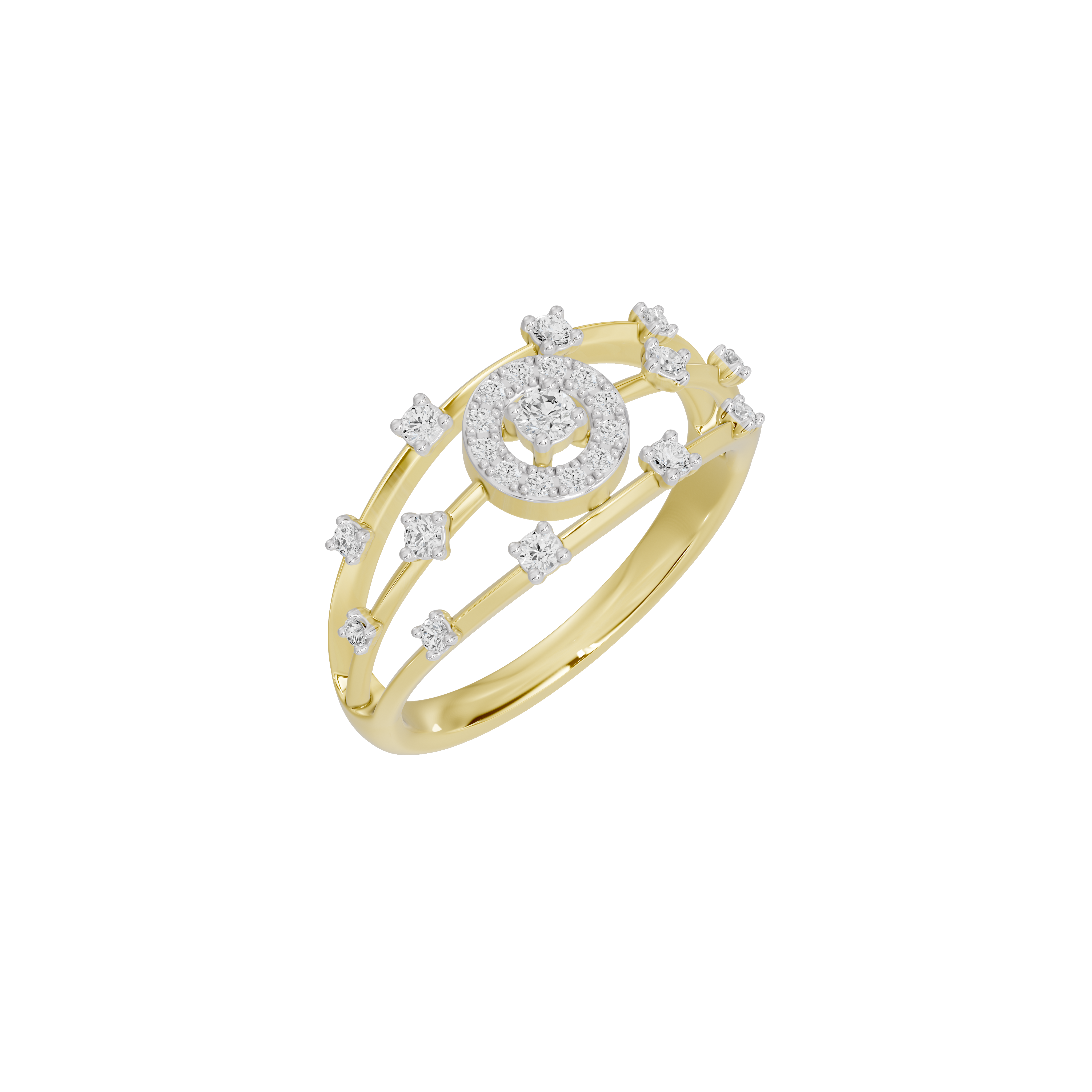 Circuit Halo - Lab Diamond Ring