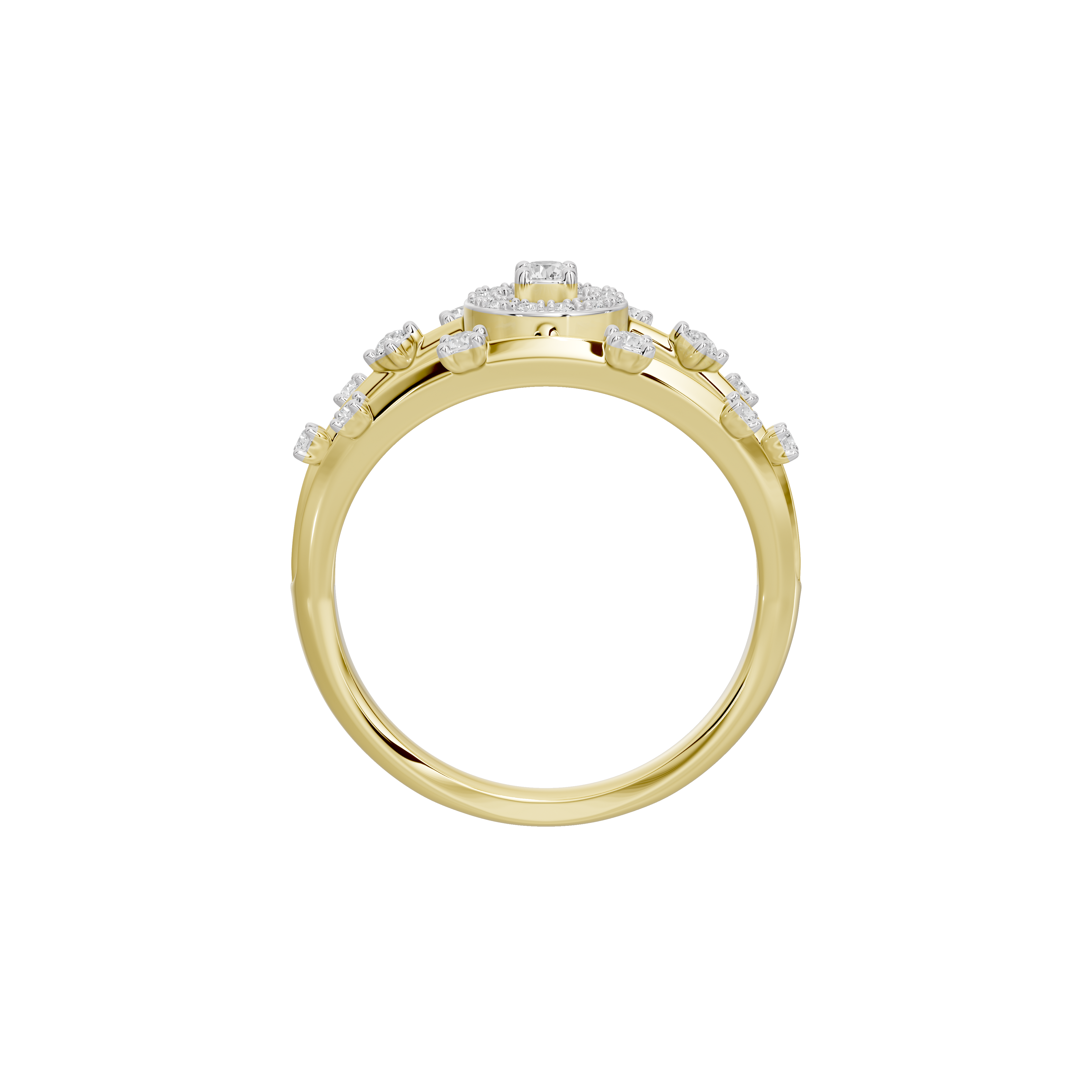 Circuit Halo - Lab Diamond Ring