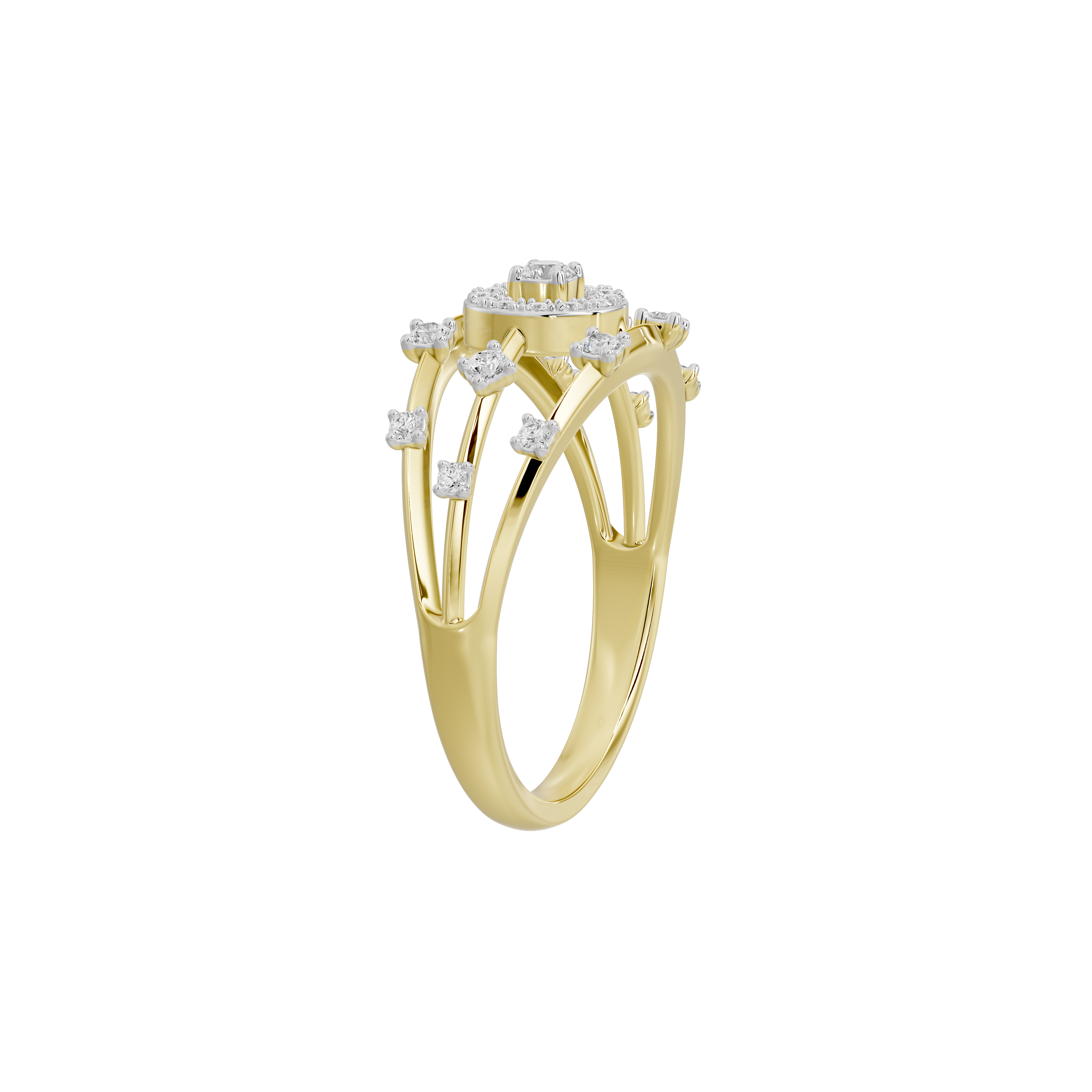 Circuit Halo - Lab Diamond Ring