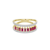 Ruby Sequence Band - Lab Diamond Ring