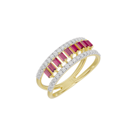 Ruby Sequence Band - Lab Diamond Ring