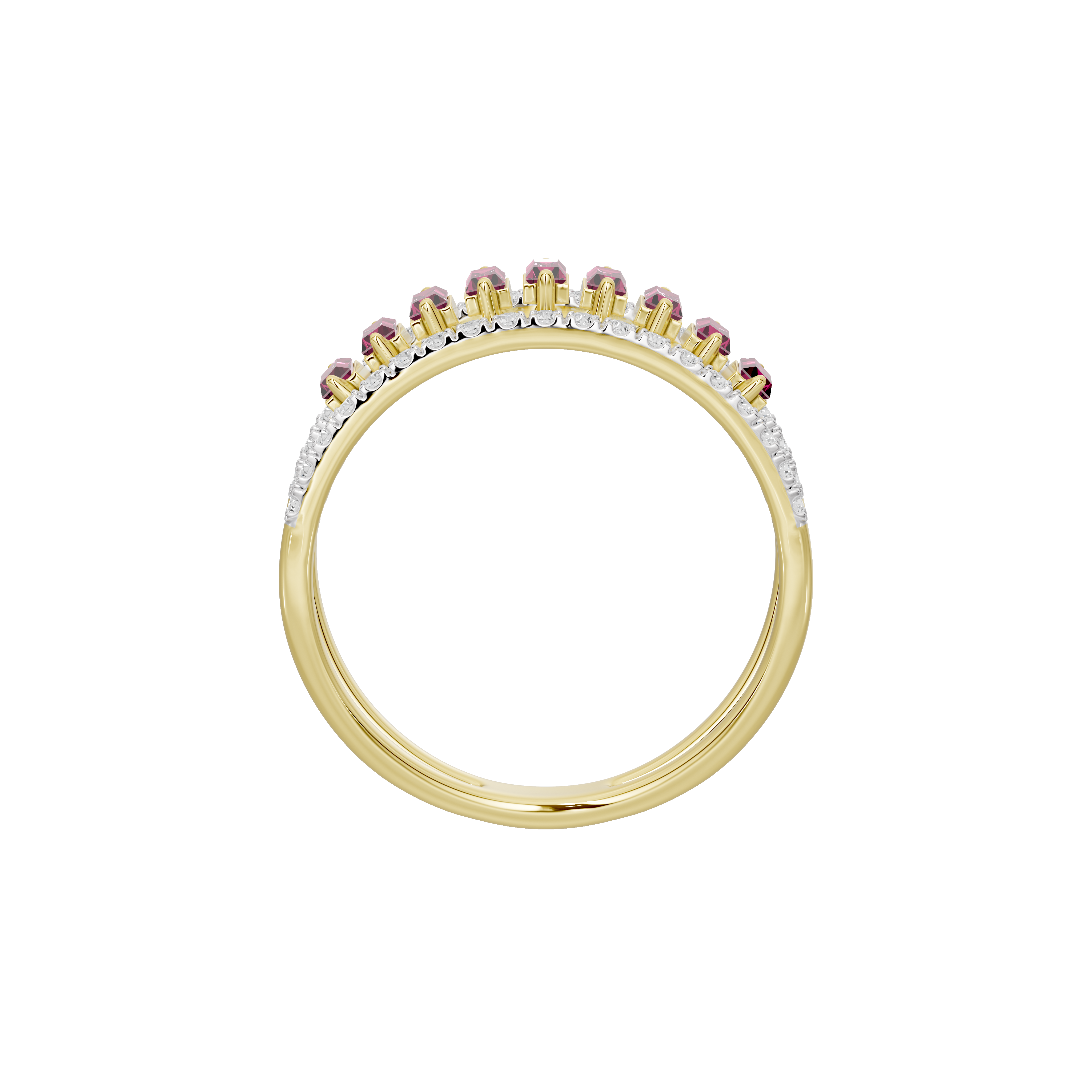 Ruby Sequence Band - Lab Diamond Ring