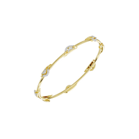 Wavecrest Twist - Lab Diamond Bangle