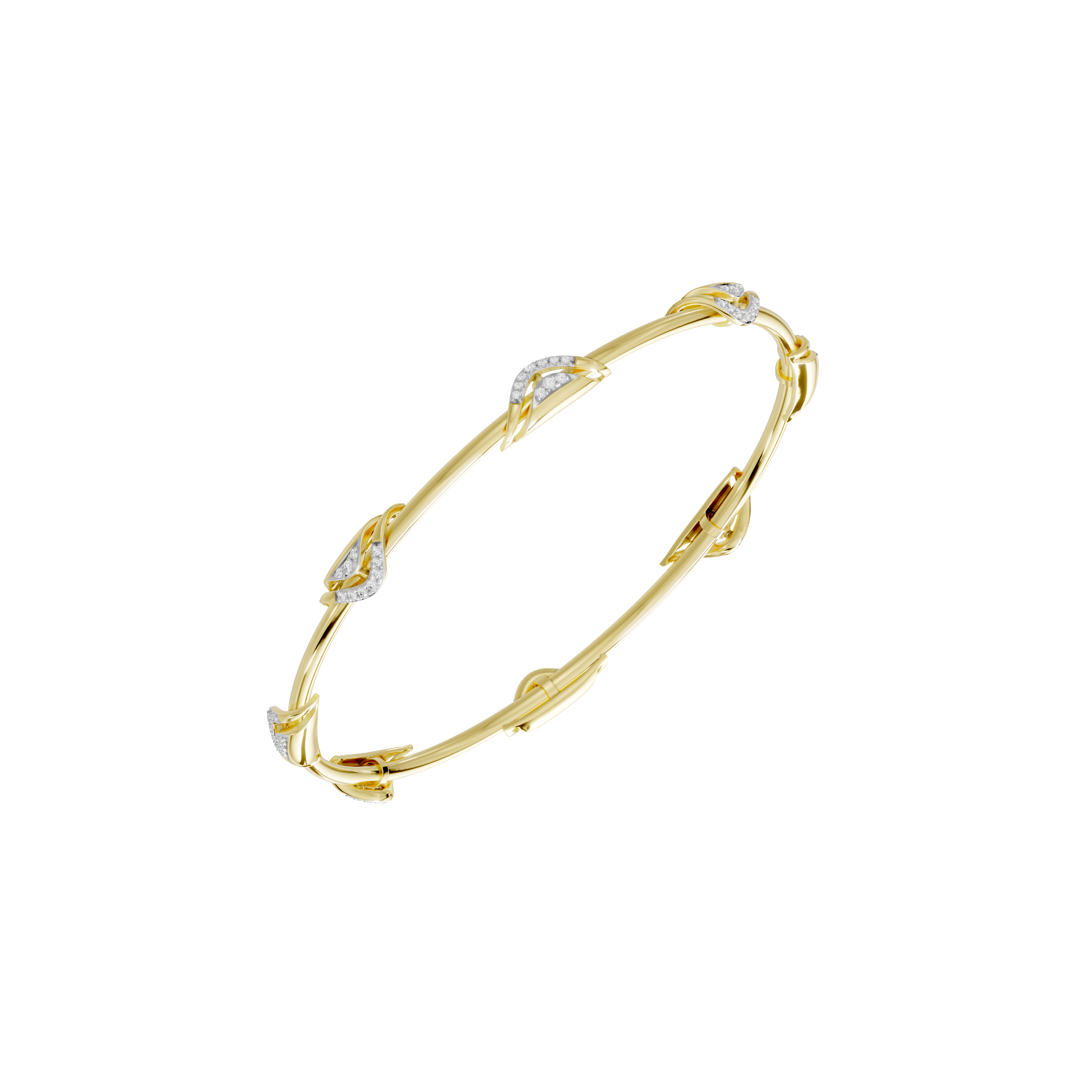 Wavecrest Twist - Lab Diamond Bangle