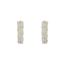 Bolt - Lab Diamond Hoop Earrings
