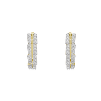 Bolt - Lab Diamond Hoop Earrings
