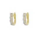 Bolt - Lab Diamond Hoop Earrings