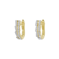 Bolt - Lab Diamond Hoop Earrings