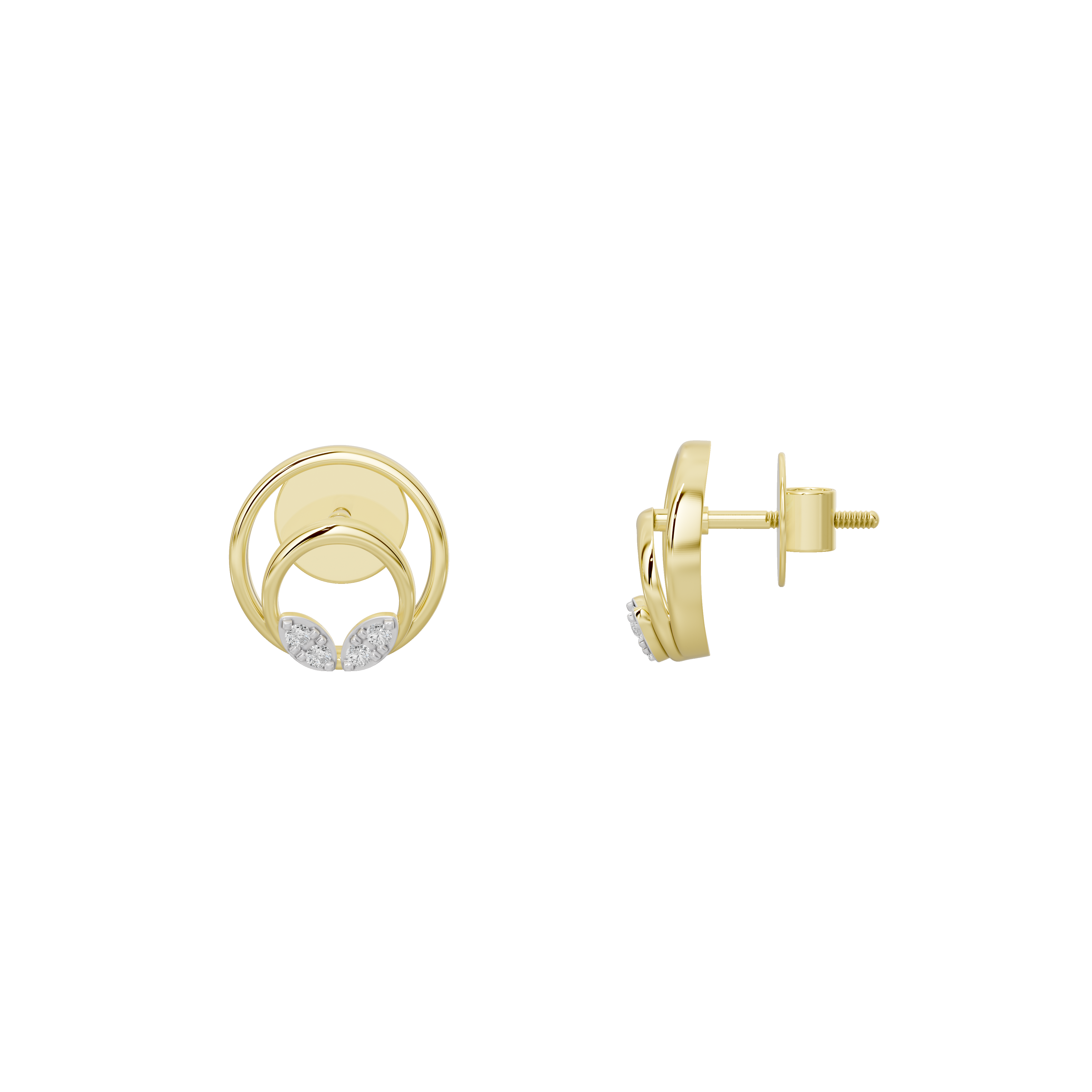 Halo Bend - Lab Diamond Earrings