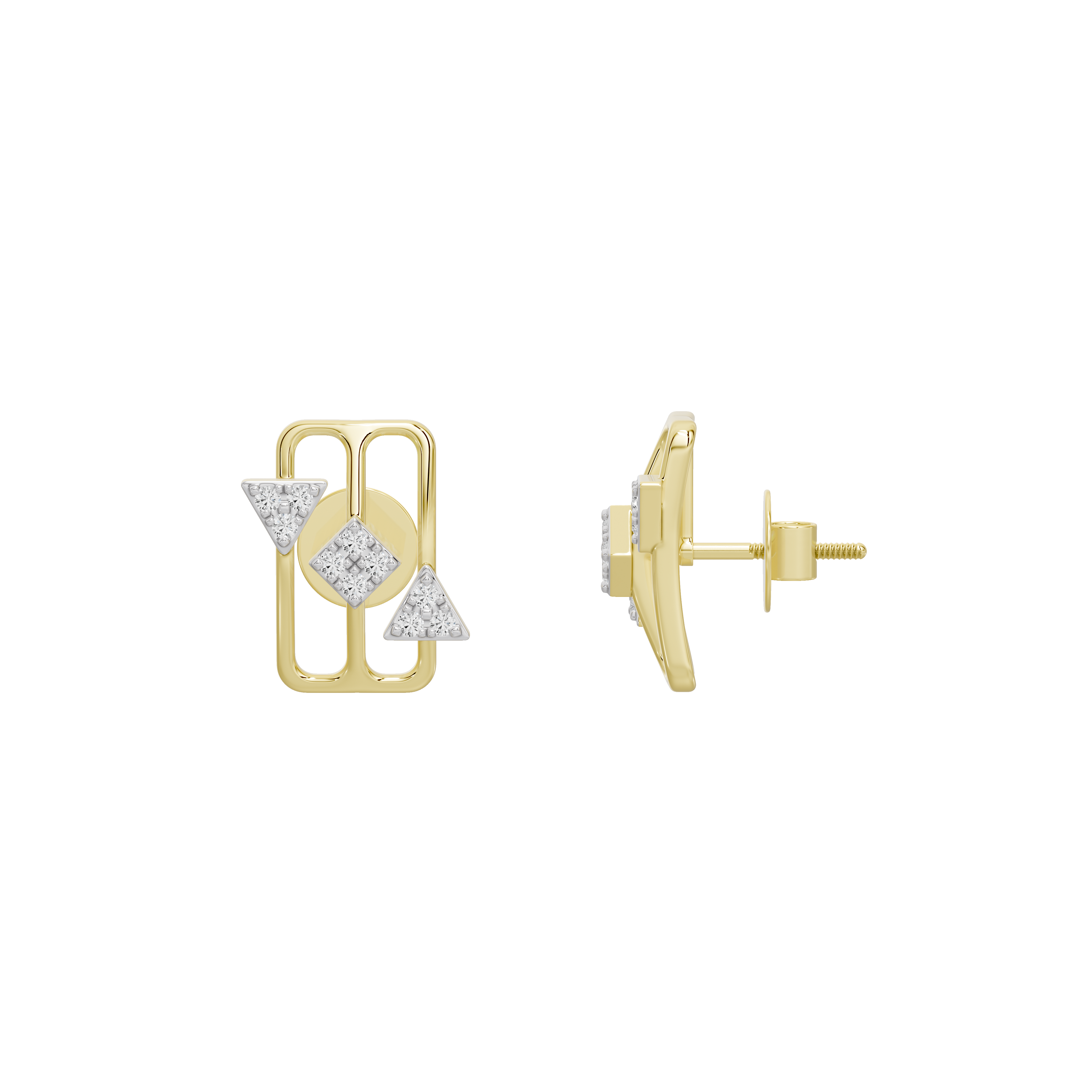 Frame Play - Lab Diamond Earrings