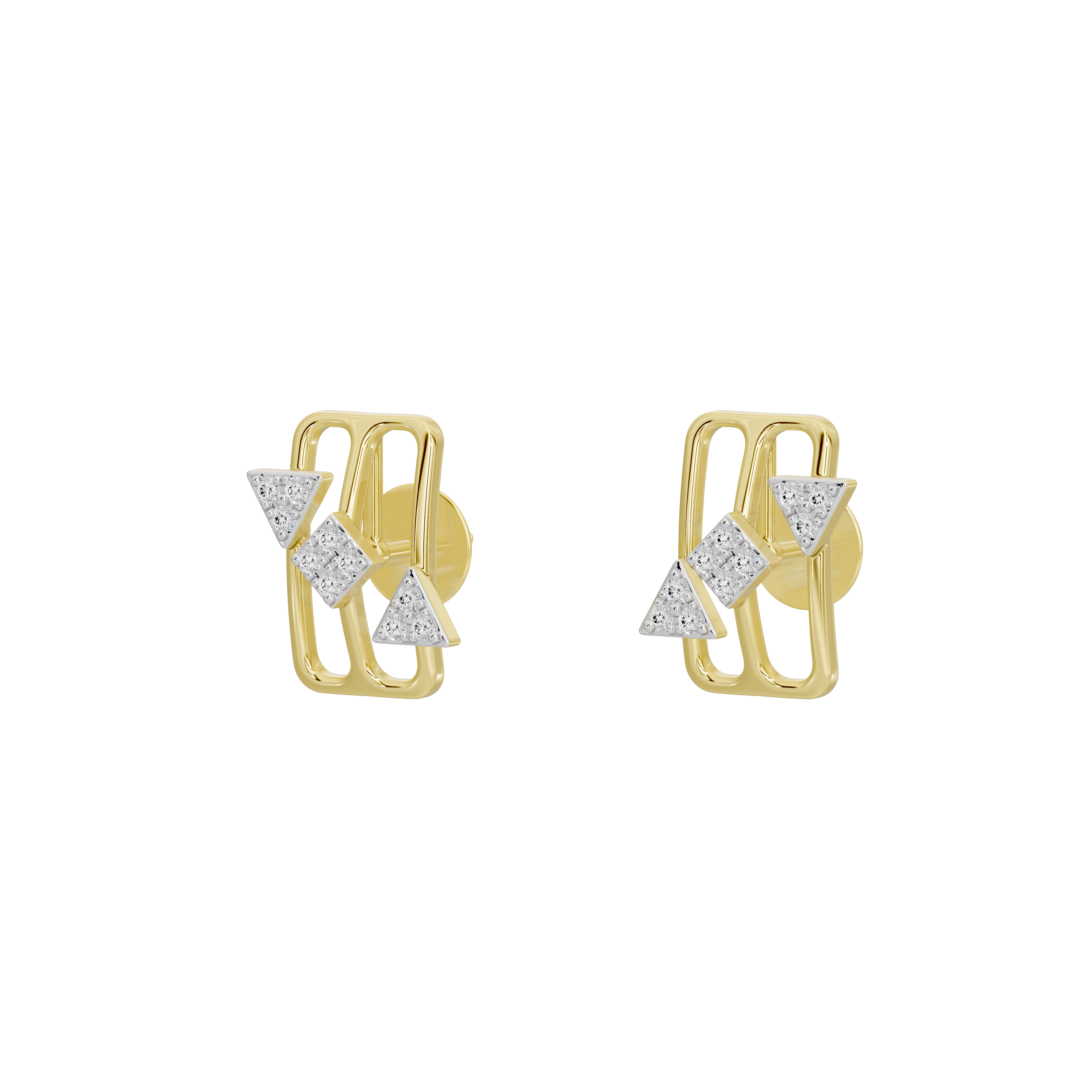 Frame Play - Lab Diamond Earrings