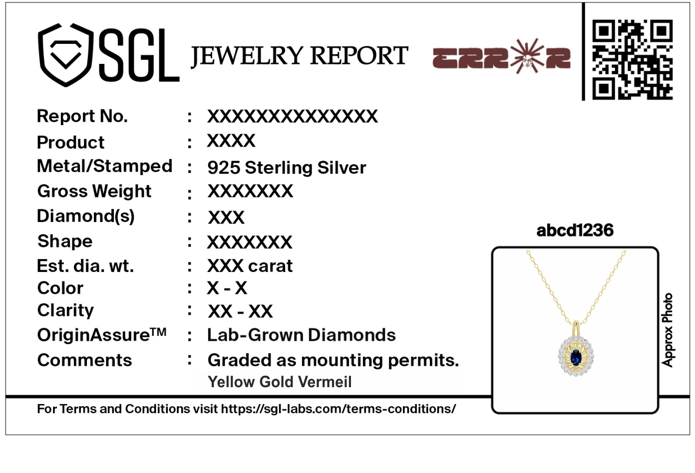Royal Emblem- Lab Diamond Pendant