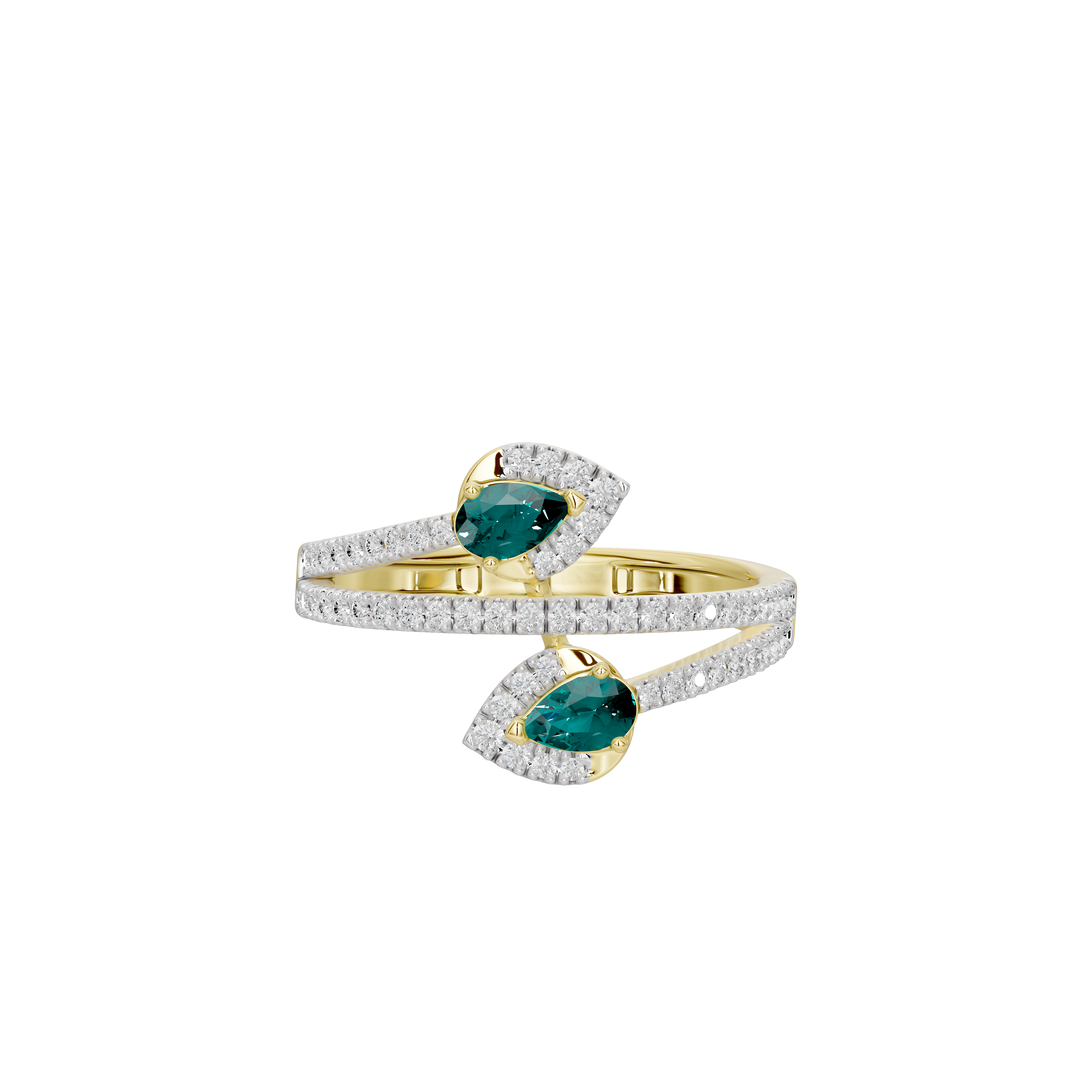 Emerald Driftline - Lab Diamond Ring