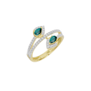 Emerald Driftline - Lab Diamond Ring
