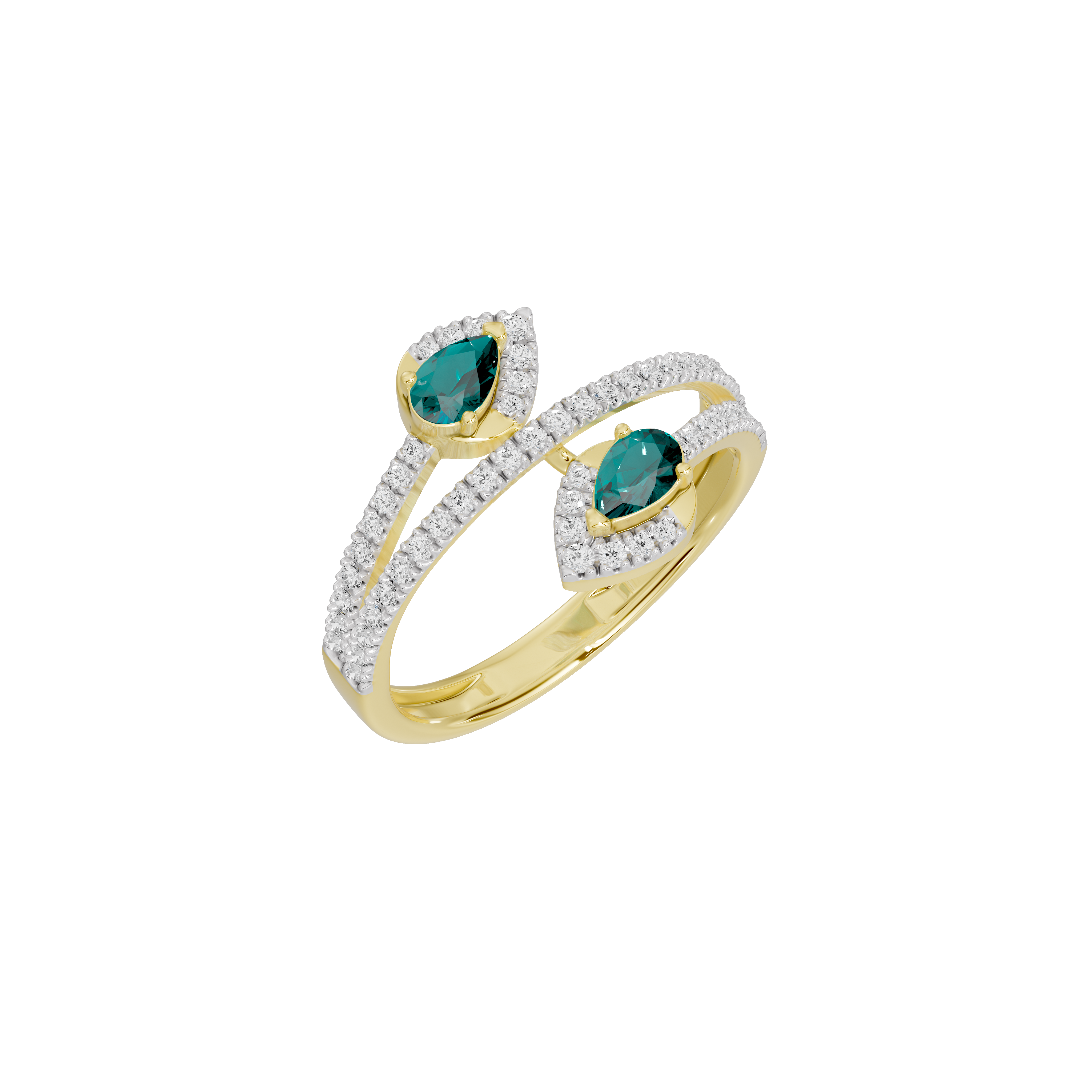Emerald Driftline - Lab Diamond Ring